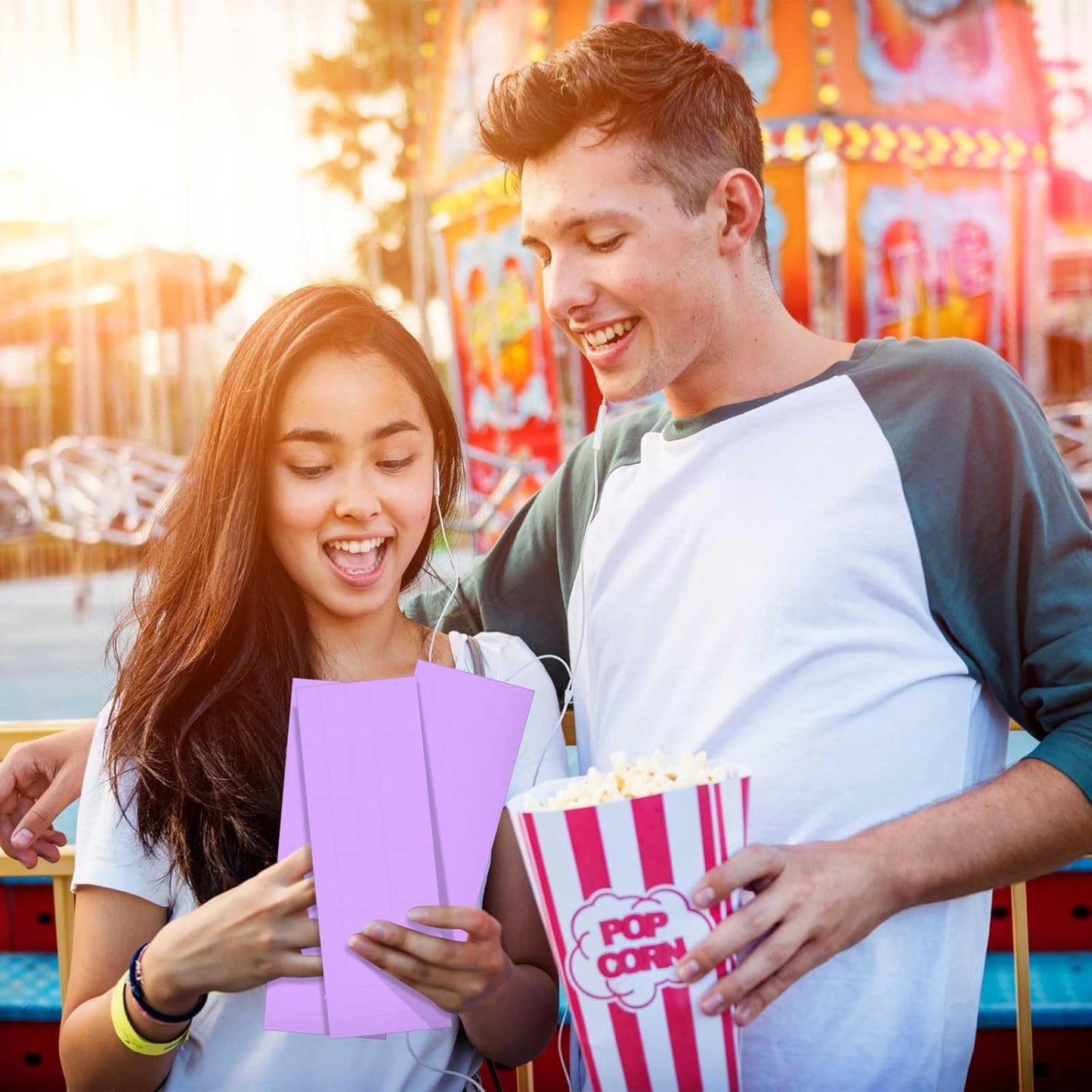 Kosiz 2000 Sheets Raffle Ticket 25 Bid Chinese Auction Tickets Tricky Tray Basket Raffle Sheets for Back to School Class Rewards Carnival Door Prizes Events(Purple)