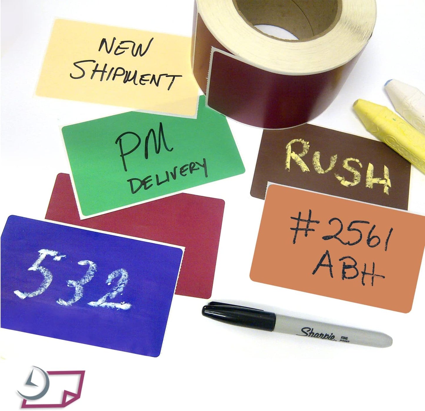 NextDayLabels 500 Rectangle Stickers (3" x 5") - Color Coding Labels Roll - Moving Labels for Boxes, Colored Inventory Stickers for Packing, Organizing, and Storage (Tan)