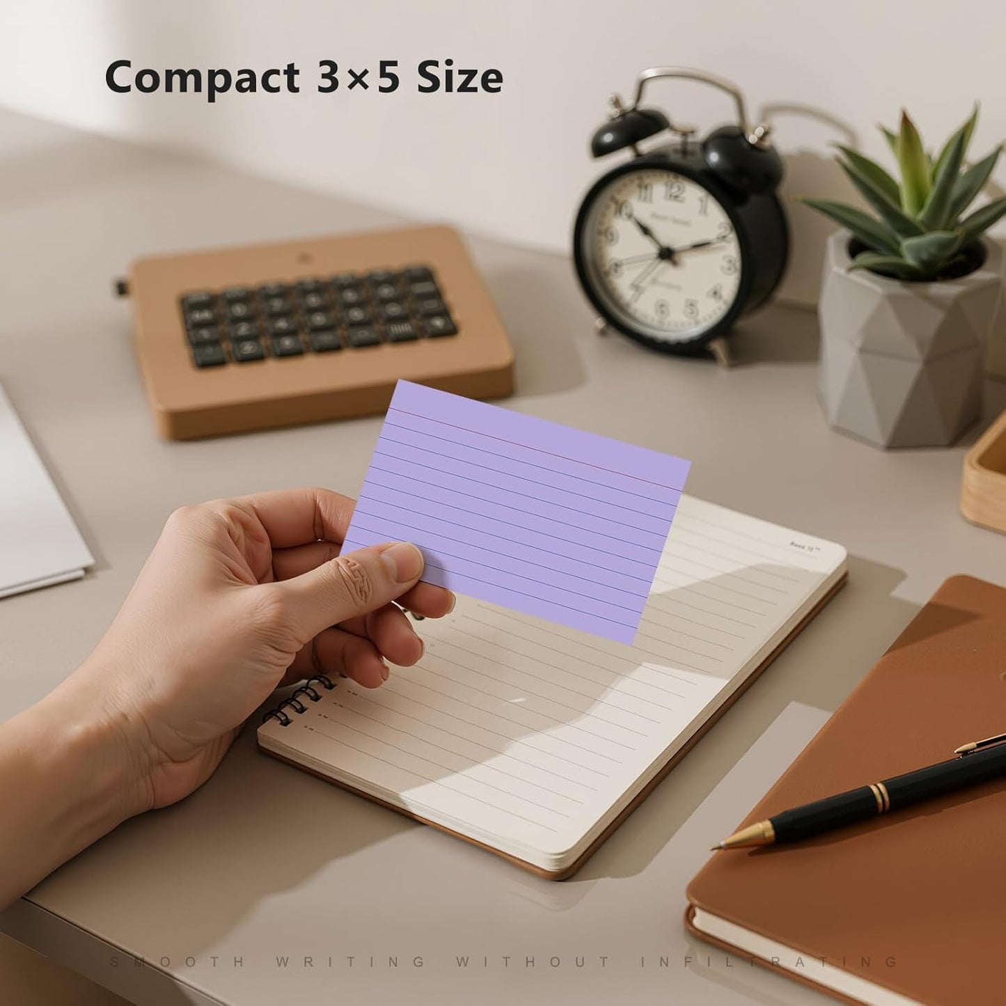 250 Count Index Cards 3 x 5 Inch, Heavyweight Purple Lined Note Cards Portable Ruled Flash Cards Perfect for Studying and Organizing, Note Taking Study Flashcards for Home, School and Office