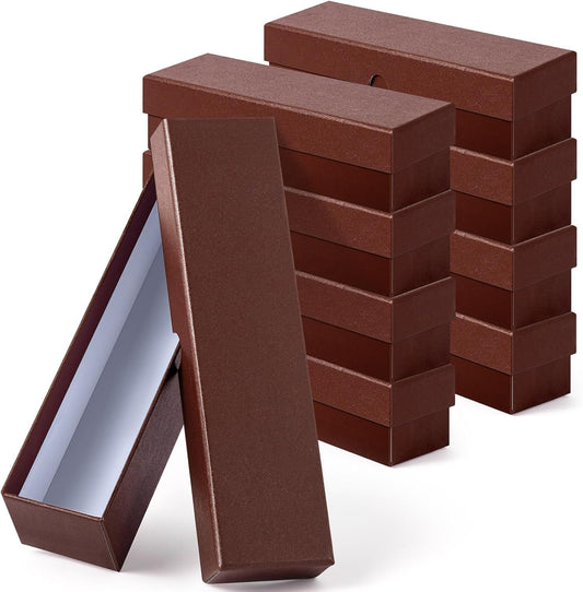 Teling 8 Pcs Coin Storage Box 2x2inch Flip Holders Collectors Coin Supplies Holders for Cents Collection Cardboard (Brown)