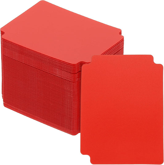 PATIKIL Trading Card Dividers, 100 Pcs Index Card Football Card Sorter Storage Boxes Organizer Tray Accessories for Sports Game Baseball Card, Red
