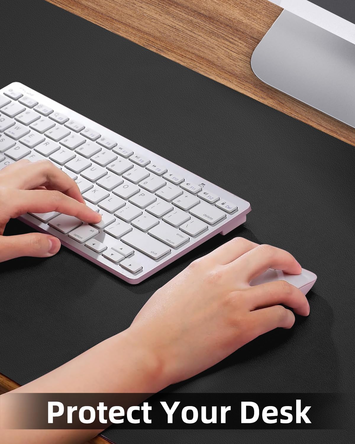 Desk mat Large, Leather Desk Pad Protector,Office Desk Mat,Mouse Pad, Non-Slip Desk Blotter, Laptop Desk Pad, Waterproof Desk Writing Pad for Office&Home (Black, 55" x 24")