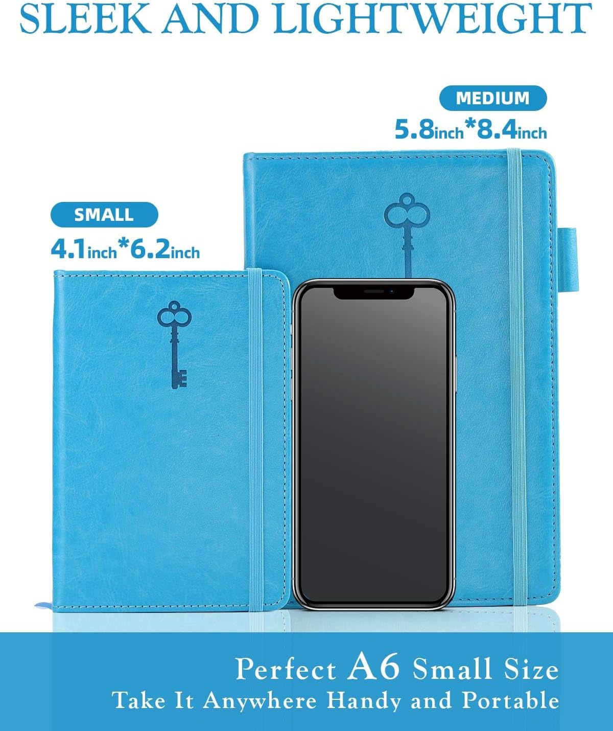 Password Keeper Book with Colorful Alphabetical Tabs, Hardcover Password Log-Book for Internet Password and Website Address, 5.8"×8.4" Password Notebook for Home Office (Blue)