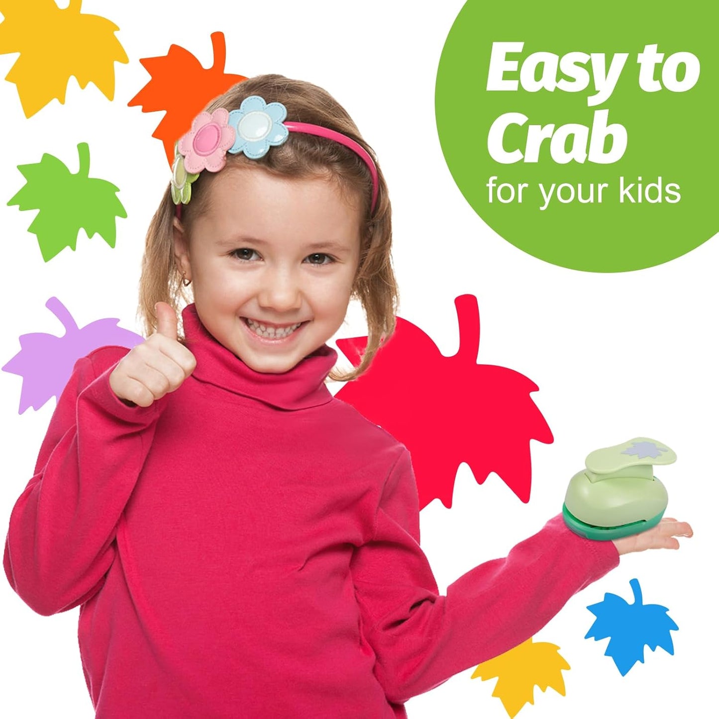 UCEC Maple Leaf Punch Cutter 1inch, Paper Punches, Craft Lever Punch Handmade, Leaves Shape for Paper Crafting, Scrapbooking, Cards Decoration, DIY Arts