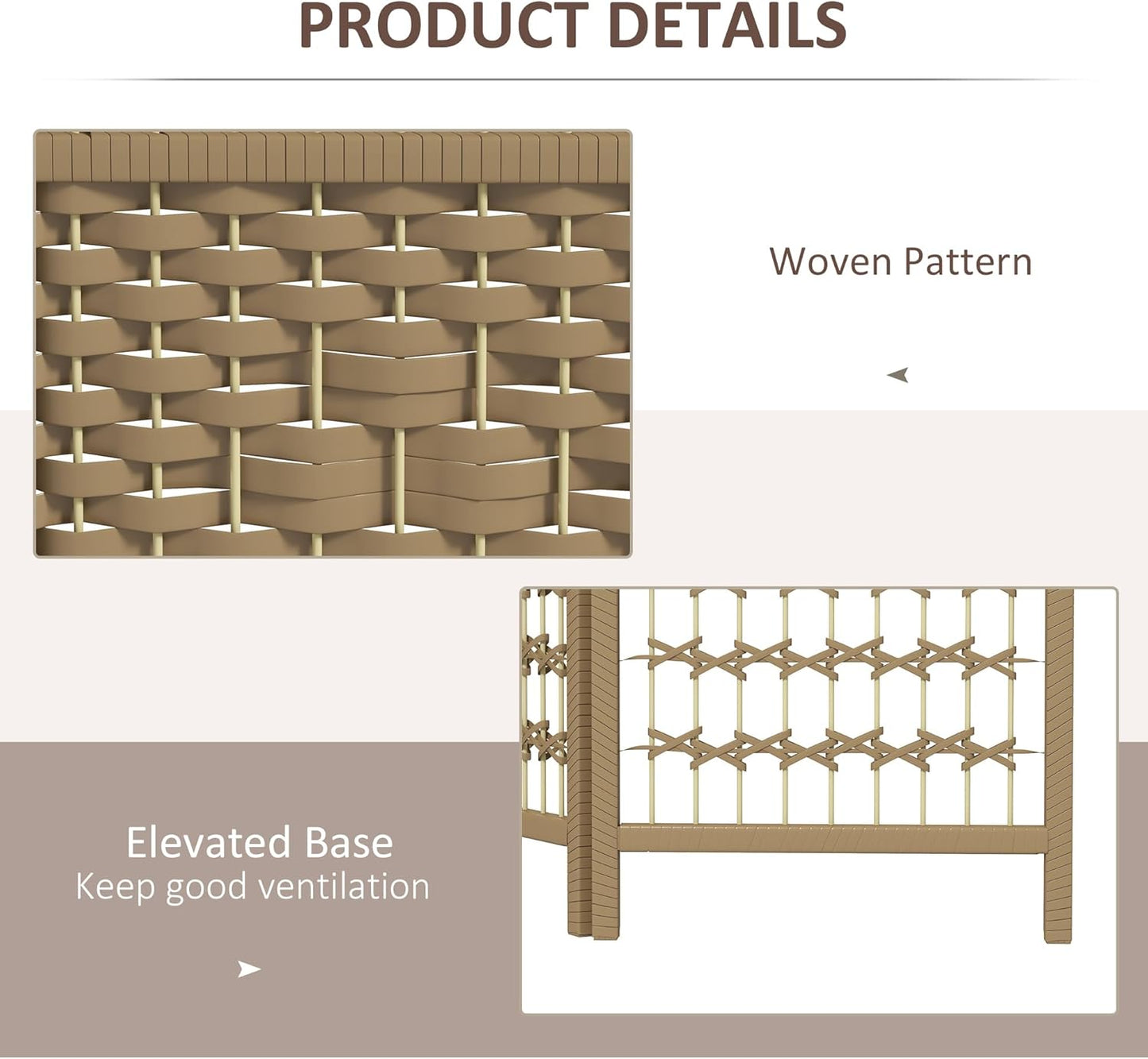 NicBex Room Divider 4 Panel Room Dividers with Woven Paper Design Partition Room Dividers and Folding Privacy Screens 5.6 FT Wall Divider for Office, Room Separation,63.6" W x 0.5" D x 67" H, Natural