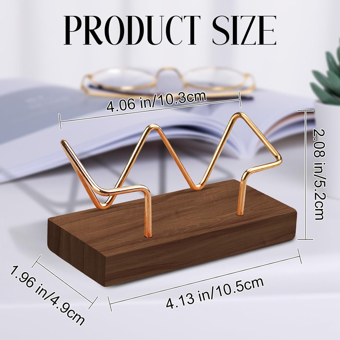 Custom Engraved Business Card Holder for Desk Personalized Wooden Business Card Display Stand Customized Businese Gift for Office Home Desktop