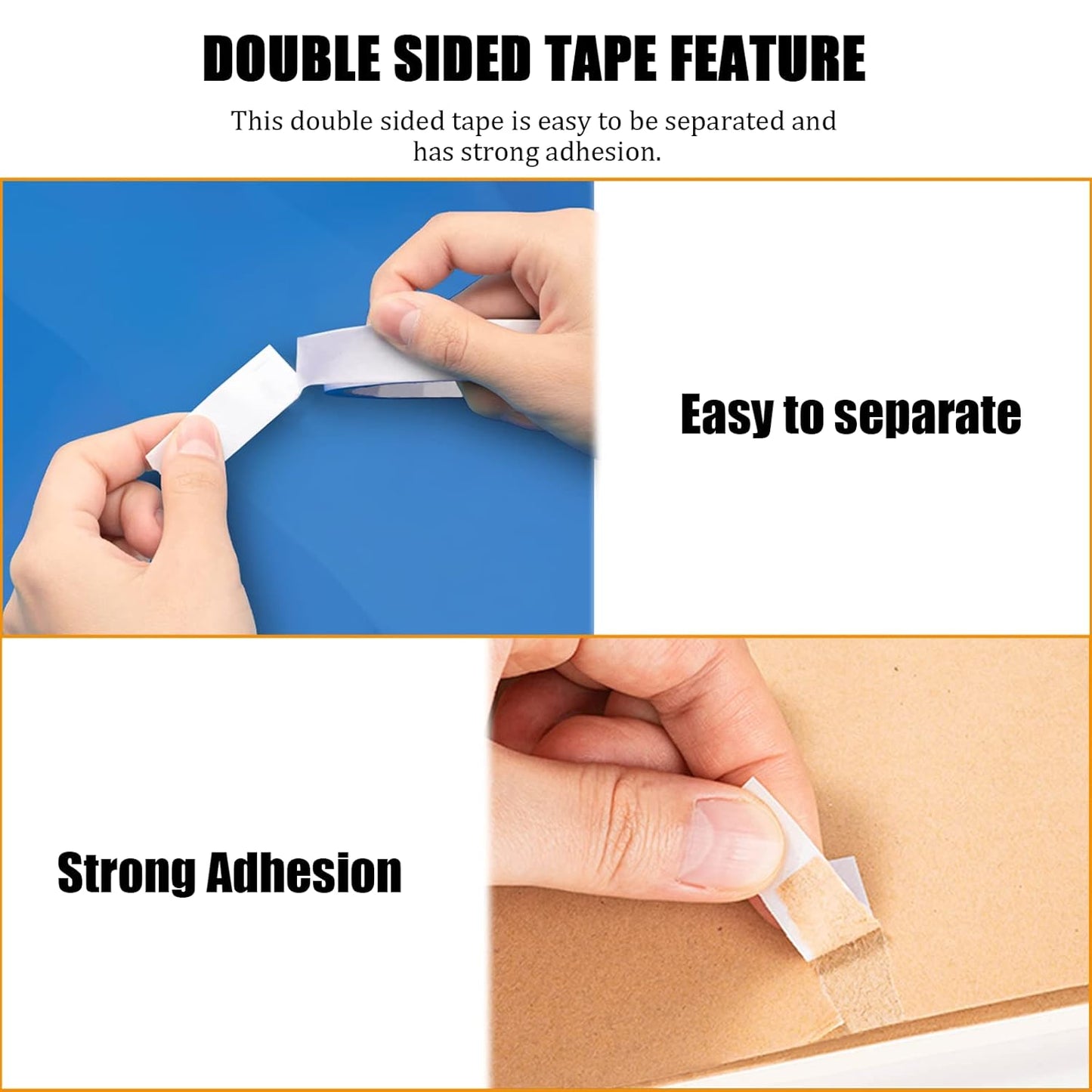 Double Sided Tape for Clothes, Fabric Tape, Double-Sided Hem Tape for Hemming, Clothing, Scrapbook Supplies, Gifts Box, Scrapbooking, Tear-by-Hand, 6 Roll Heavy Duty Multi-Size Adhesive Tape