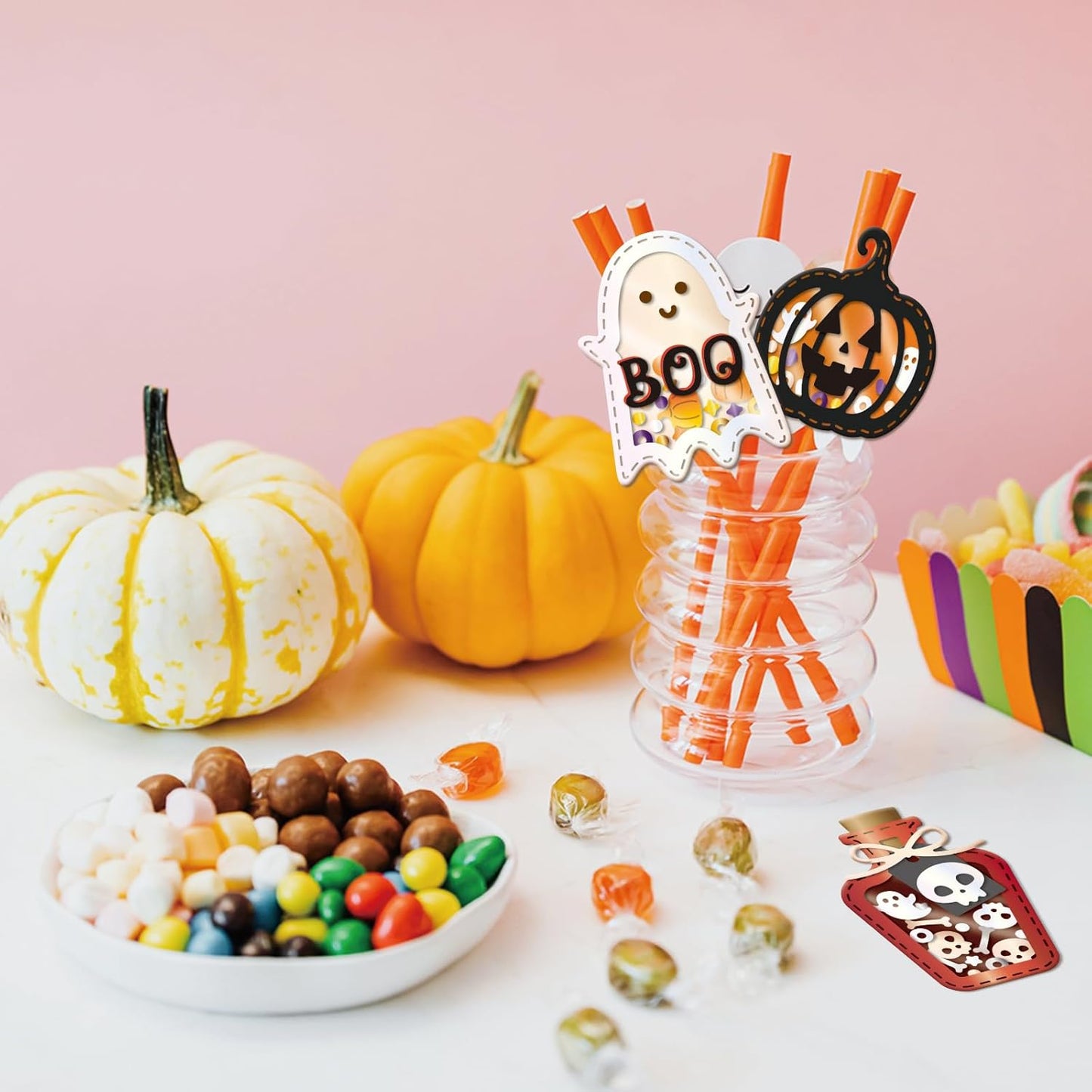 GLOBLELAND Halloween Shaker Cutting Dies for Card Making Ghost Pumpkin Cut Die for DIY Scrapbooking Journal Embossing Paper Craft Decor