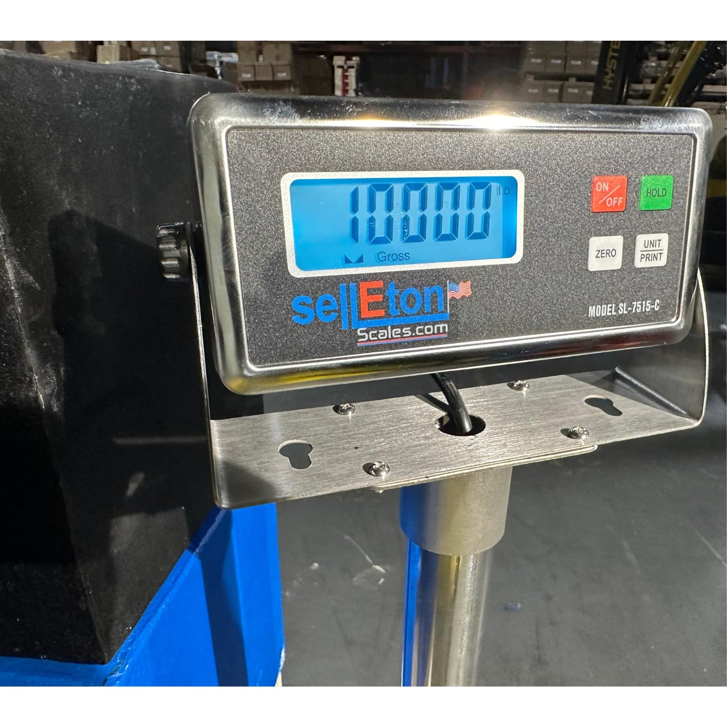 SellEton SL-700-2x2 Floor Scales with Digital Indicator for Warehouse Shipping and Heavy Duty Industrial Weighing (24"x24", 10,000 lb x 1 lb)