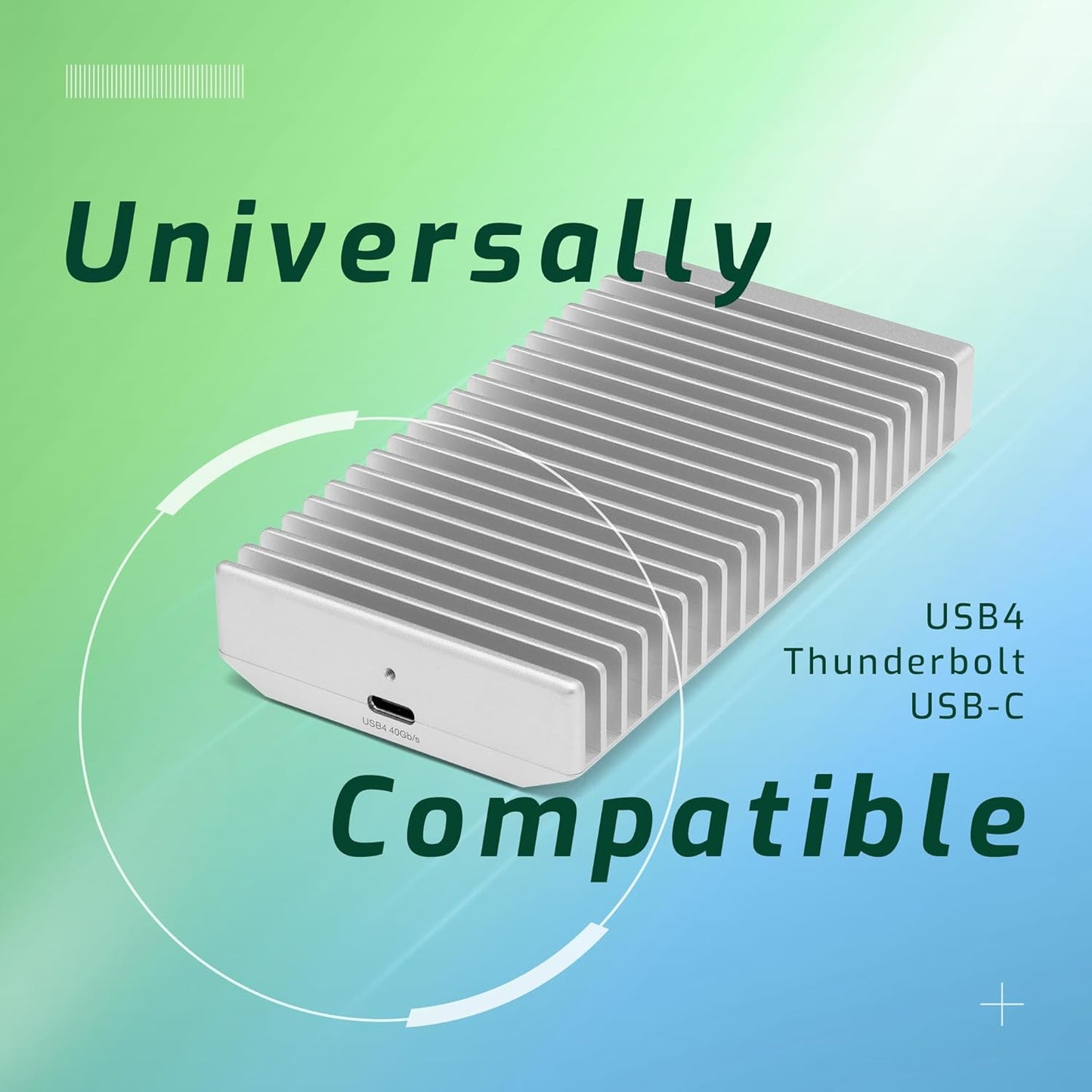 OWC Express 1M2 40Gb/s Portable NVMe SSD USB4 (Thunderbolt Compatible/USB-C) Ultra Fast External SSD Drive with Aluminum Heat Sink Enclosure (Enclosure Only)