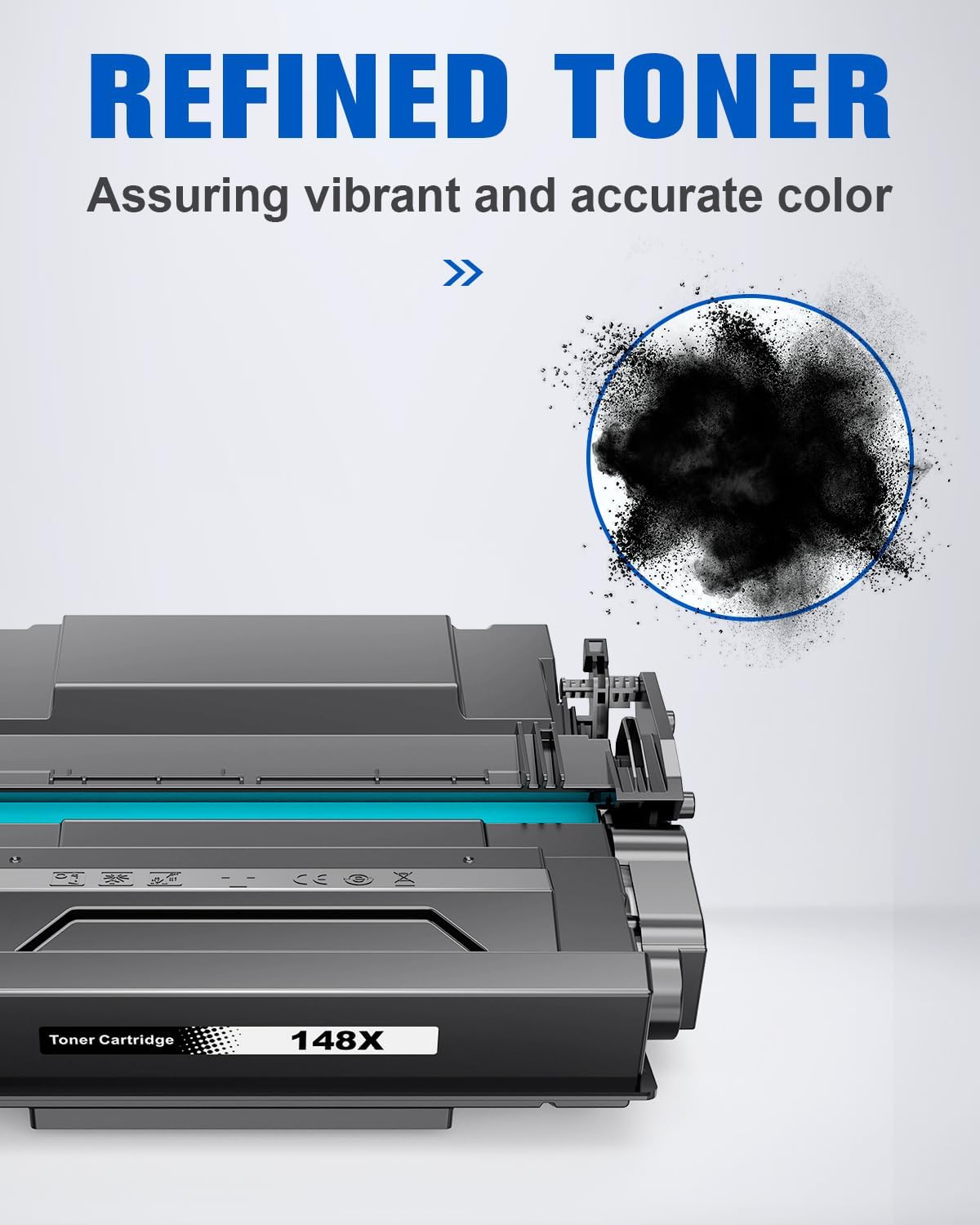 Q-image 148X Toner Cartridge Black(with Chip) Toner Cartridge Compatible Replacement for 148X 148A W1480X W1480A for Laserjet Pro 4001dw 4001dn 4001n MFP 4101fdw 4101fdn Printer (1 Black)