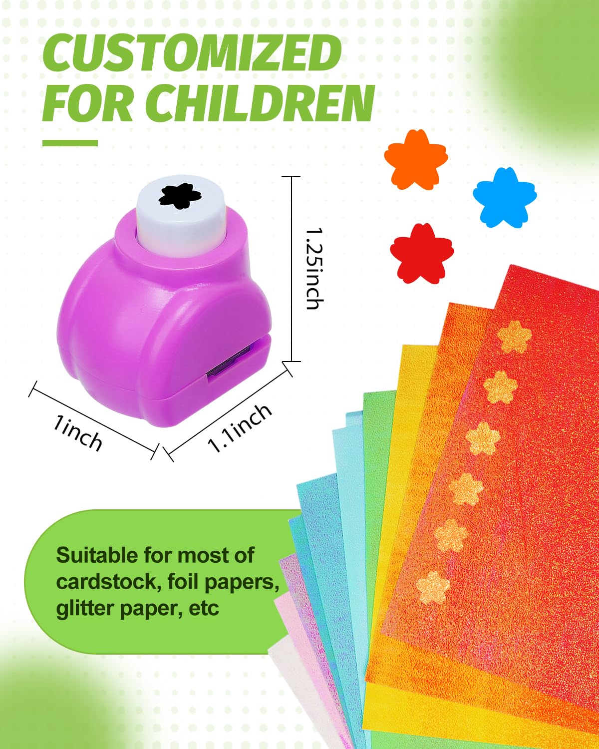 UCEC 10PCS Flower Hole Punch for Kids, Paper Punch Shapes for Crafting, Shape Cutters for Paper Crafts, Tiny Hole Puncher Single Adults Nail Art Tag Cards Stamp Thanksgiving Decorations Fun Punches