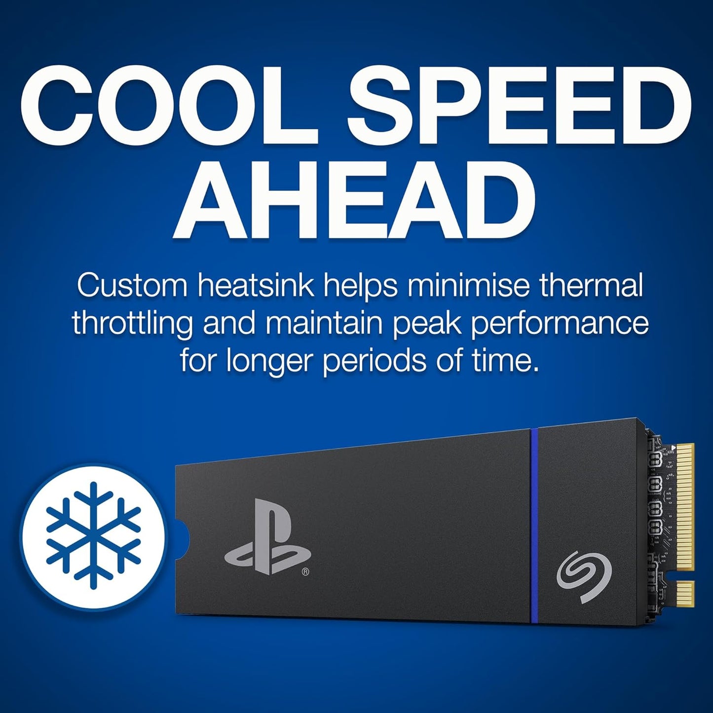 Seagate Game Drive PS5 NVMe SSD for PS5 2TB Internal Solid State Drive - PCIe Gen4 NVMe 1.4, Officially Licensed, Up to 7300MB/s with Heatsink (ZP2000GP3A1001)