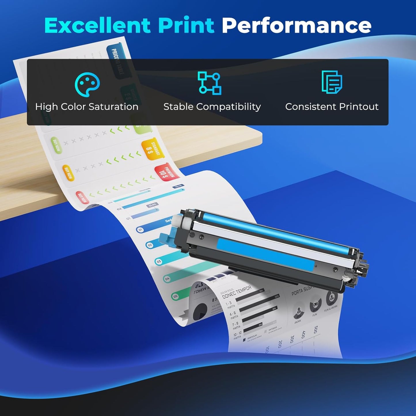 58A Toner Cartridges Black M404dn M428fdw Toner Cartridge Compatible for HP 58A 58X CF258A Toner Cartridge for Laser Jet Enterprise M404dn M404dw M404n M428dw M428fdn MFP M304 M406dn M430f (2 Pack)