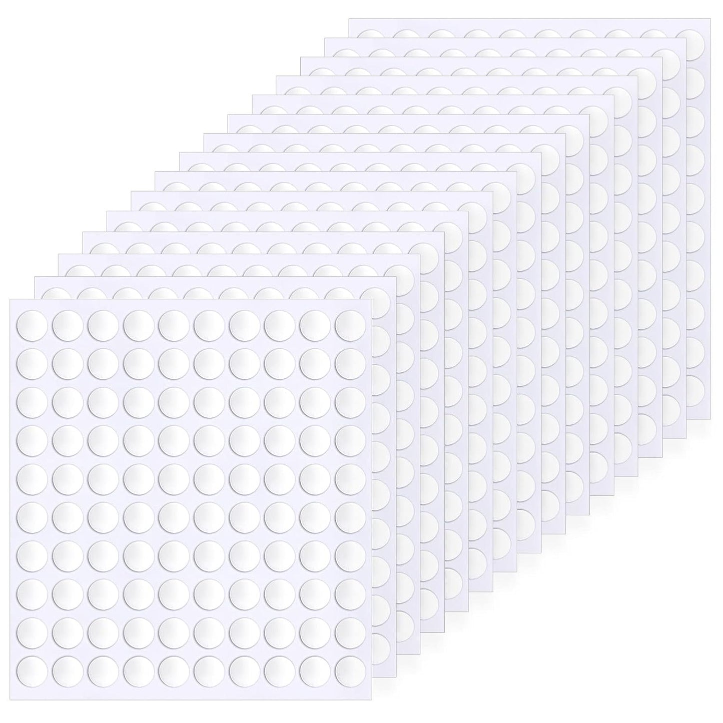 1500 Pieces Double Sided Adhesive Dot Clear Sticky Tack Removable Stickers Acrylic Round Putty No Traces Sticky Putty Waterproof Sticky Dot for Craft DIY Art Office Supplies (6mm, 1500)