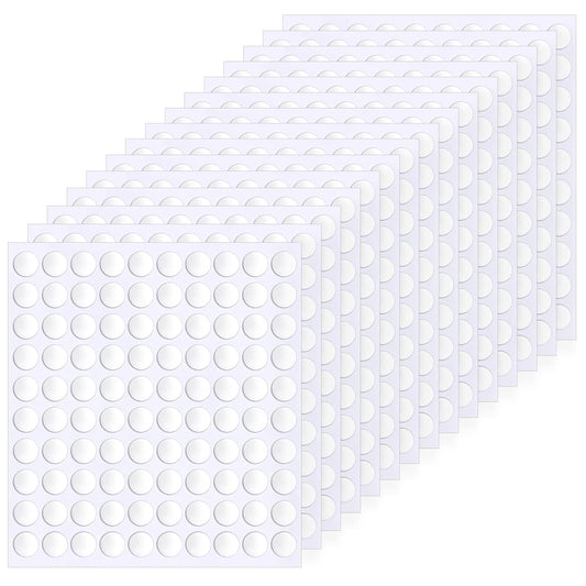 1500 Pieces Double Sided Adhesive Dot Clear Sticky Tack Removable Stickers Acrylic Round Putty No Traces Sticky Putty Waterproof Sticky Dot for Craft DIY Art Office Supplies (6mm, 1500)