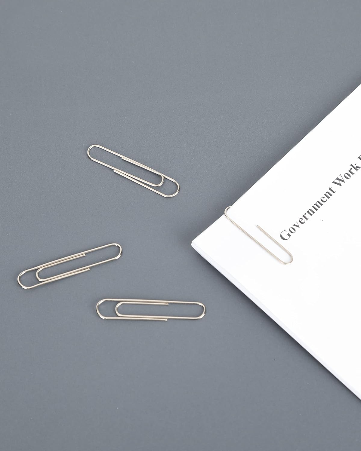 PAPERPAL Paperclips for Office School & Personal Use, Jumbo Nonskid Paper Clip (2"), 300 Large Paper Clips (3 Boxes of 100 Each), Silver