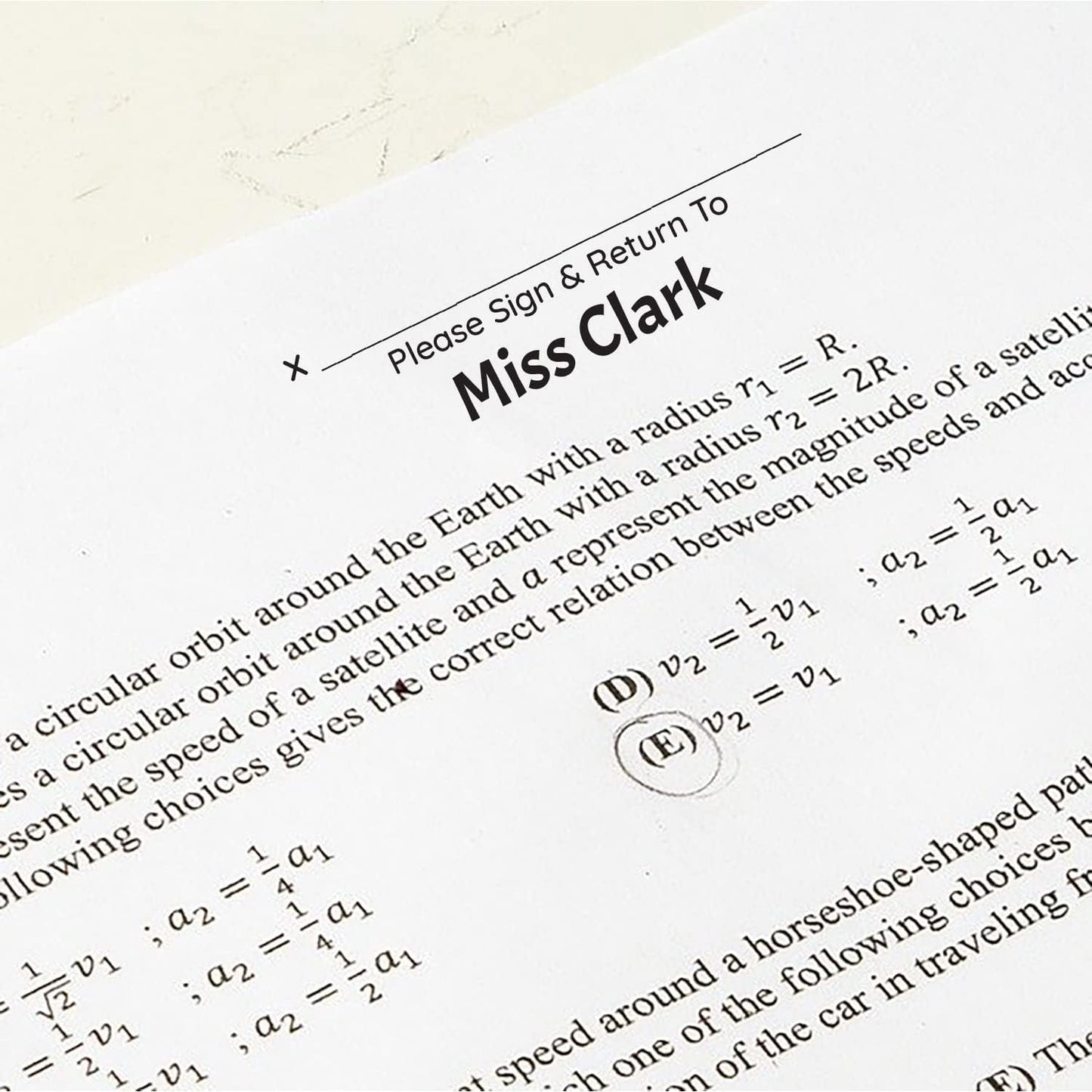 Personalized Sign and Return Teacher Stamp / 2000 Plus Self Inking Homework Signature Stamper/Custom Bold Black Imprint/Made in USA