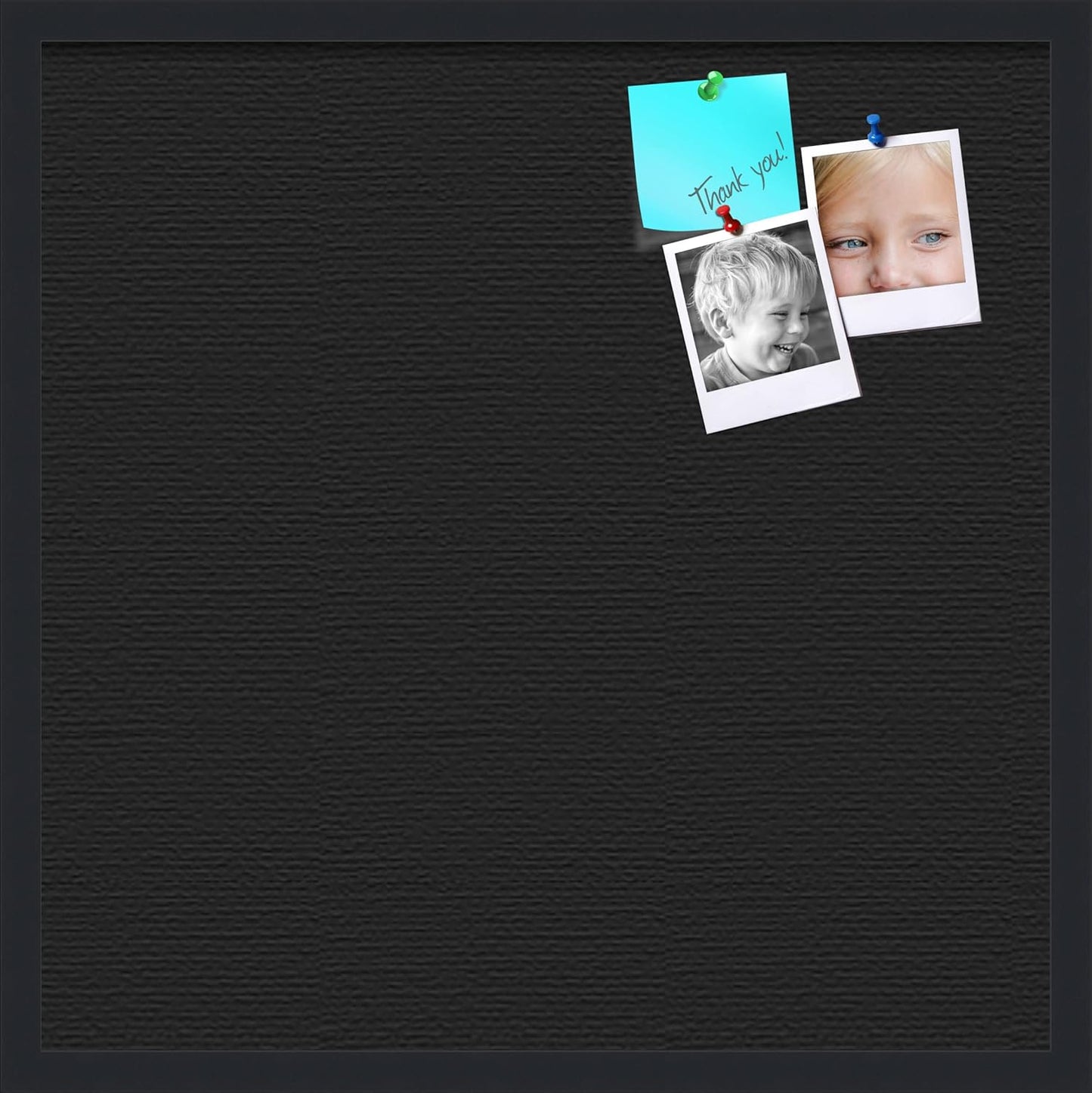 PinPix 24x24 Inch Cork Bulletin Board. This Decorative Framed Pin Board Comes with Desert Pastel Design and a Satin Black Frame. Ideal for Home Office Decor or Message Board (PinPix-1815)