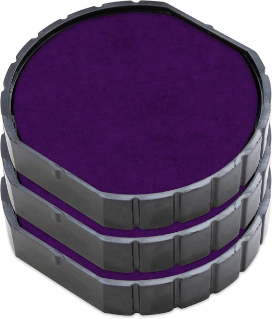COLOP E/R30 Non-Toxic, Water Based Premium Replacement Pad for Printer R30 Stamp - Pack of 3 - Purple
