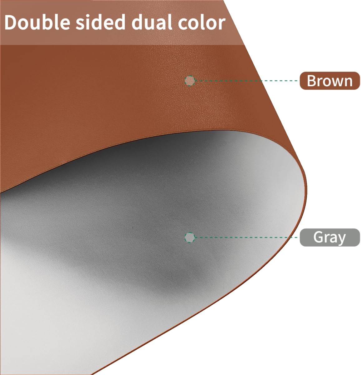 Table Pad Protector for Dining Room Table - Can Be Used On Both Sides Waterproof and Easy to Clean Good Flatness Used for Dining Table(Brown+Gray 54x72)