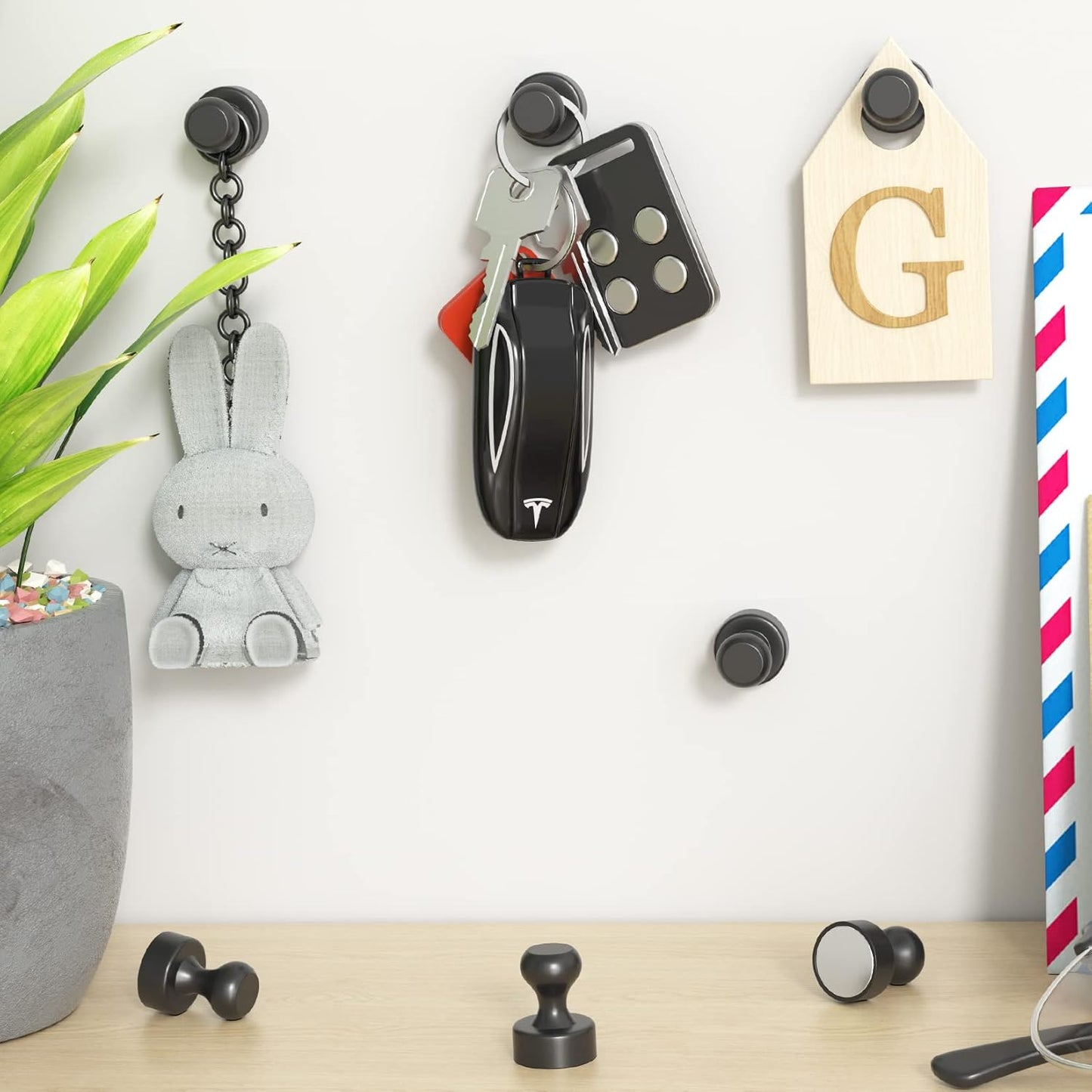 Grtard 24 Pack Magnetic Push Pins, Fridge Magnets for Whiteboard, Whiteboard Magnets Refrigerator Magnets, Small and Strong Push Pin Magnet for Office, School, Locker, and Map Magnet