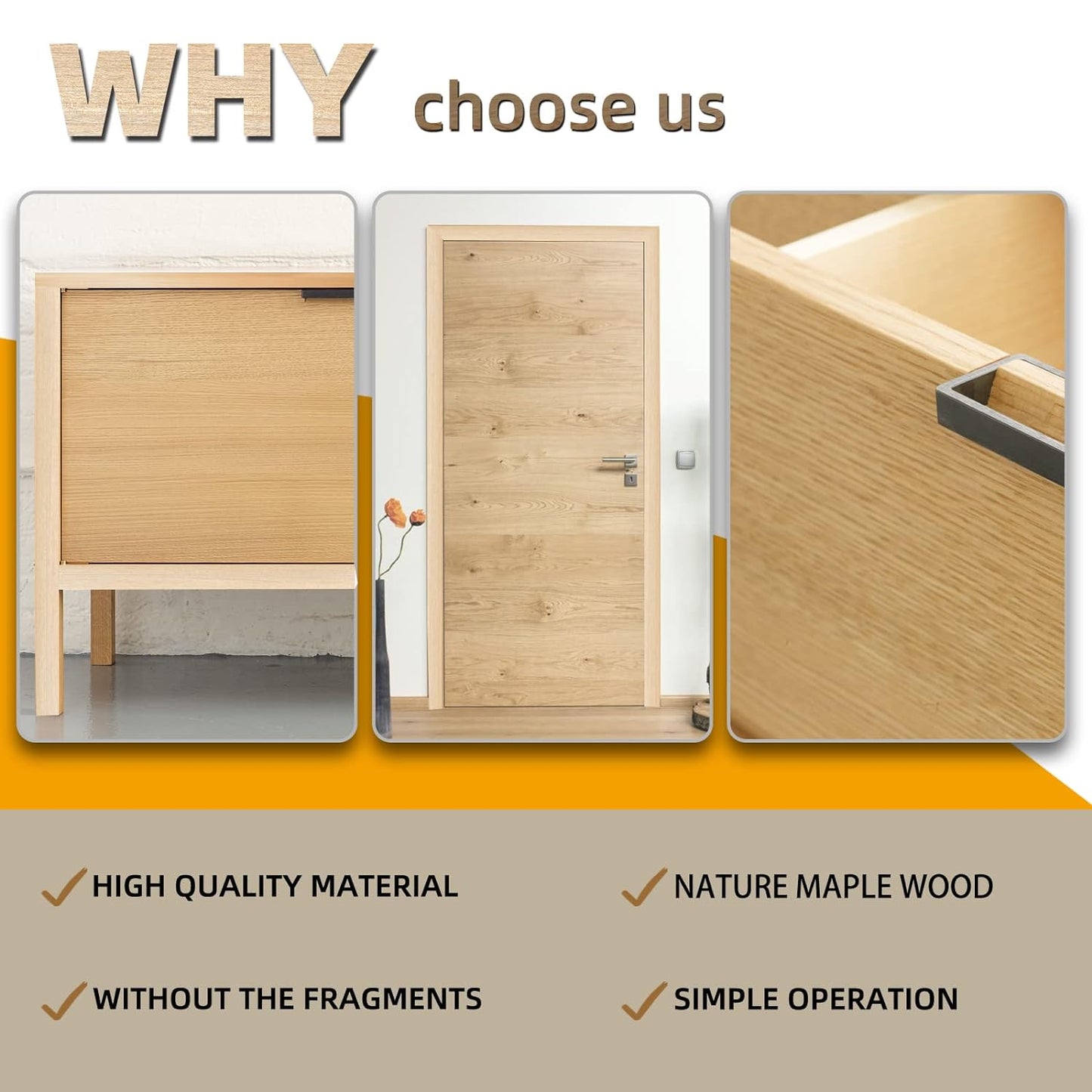 GSCIT Club Maple Edge Banding, 1 1/2 inch x 250ft roll of Veneer Plywood Edge Banding Preglued Flexible, Wood Tape Banding for Cabinet Repair