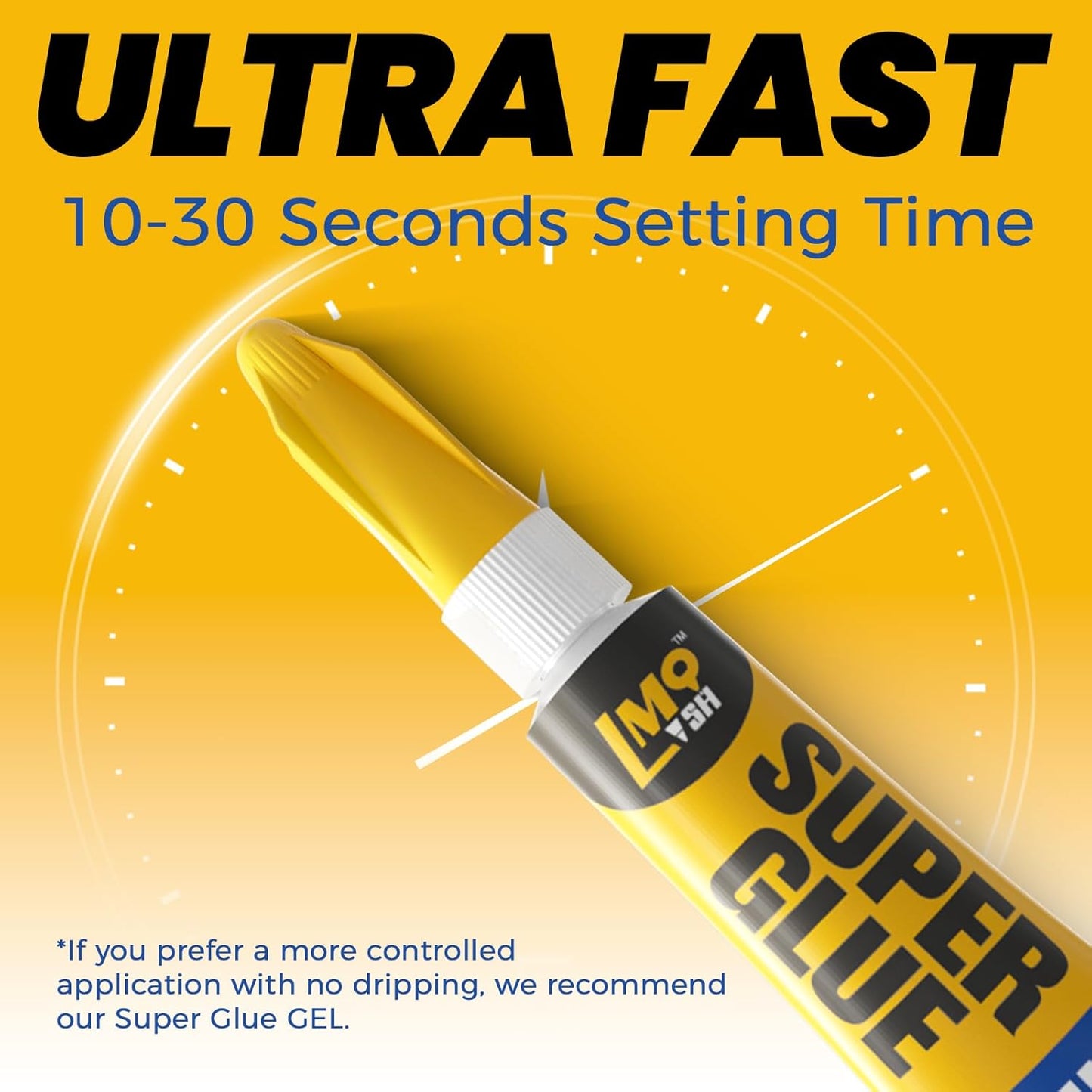 Super Glue 12x3g Liquid CA Glue, Clear Cyanoacrylate Adhesive Single Use for Shoe Sole Repair Ceramic Plastic Model Metal Wood Aquarium Leather Pottery Glass, Food Safe Strong and Instant Bonding