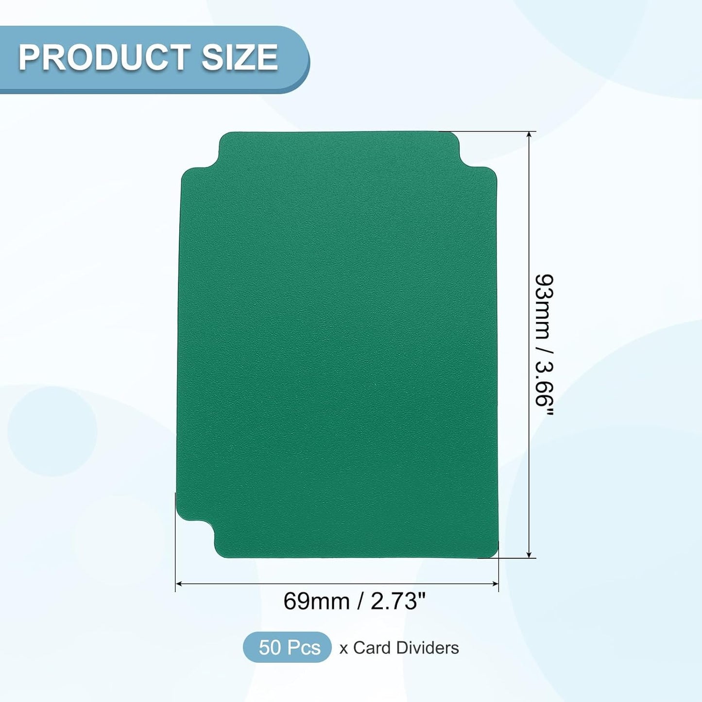 PATIKIL Trading Card Dividers, 50 Pcs Index Card Football Card Sorter Storage Boxes Organizer Tray Accessories for Sports Game Baseball Card, Dark Green