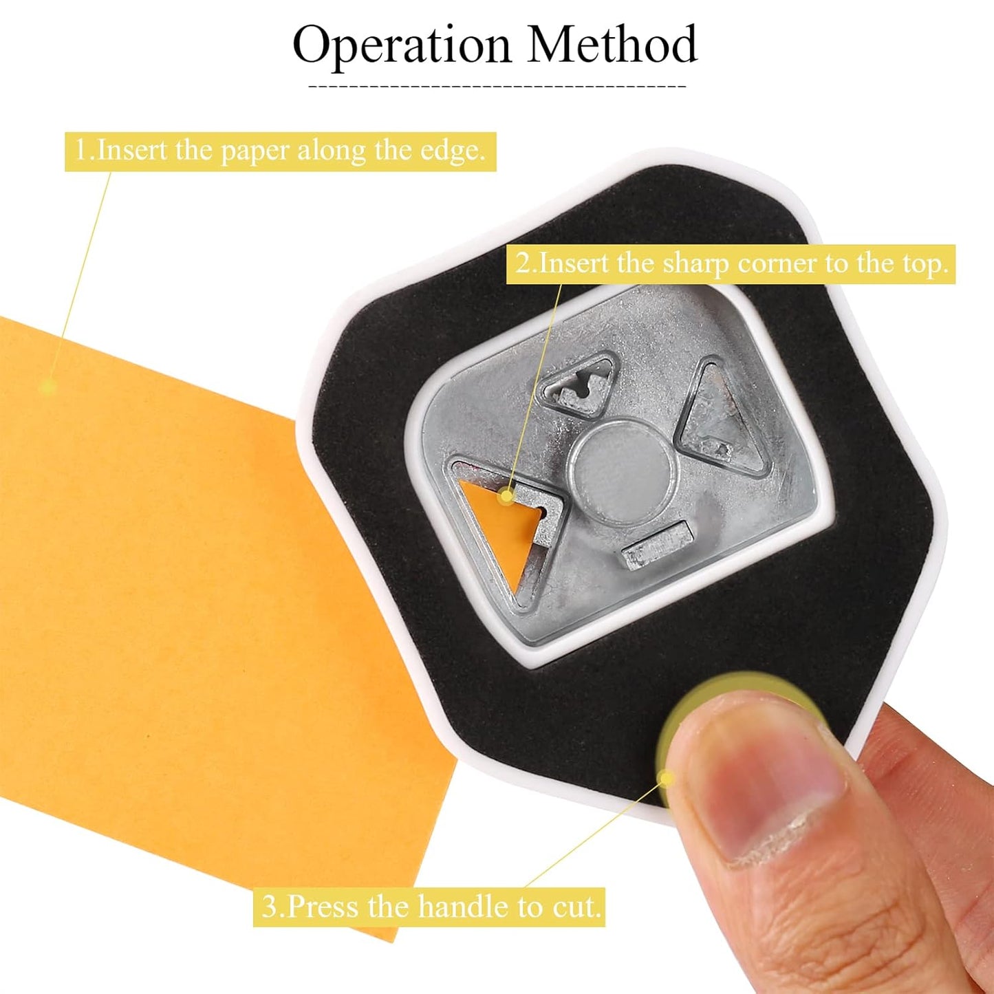 LOONENG 3 Way Chamfer Corner Punch, 3 in 1 Craft Paper Corner Cutter for Paper Crafts, Laminate, Cardstock, Business Card, DIY Projects, Photo, Card Making and Scrapbooking