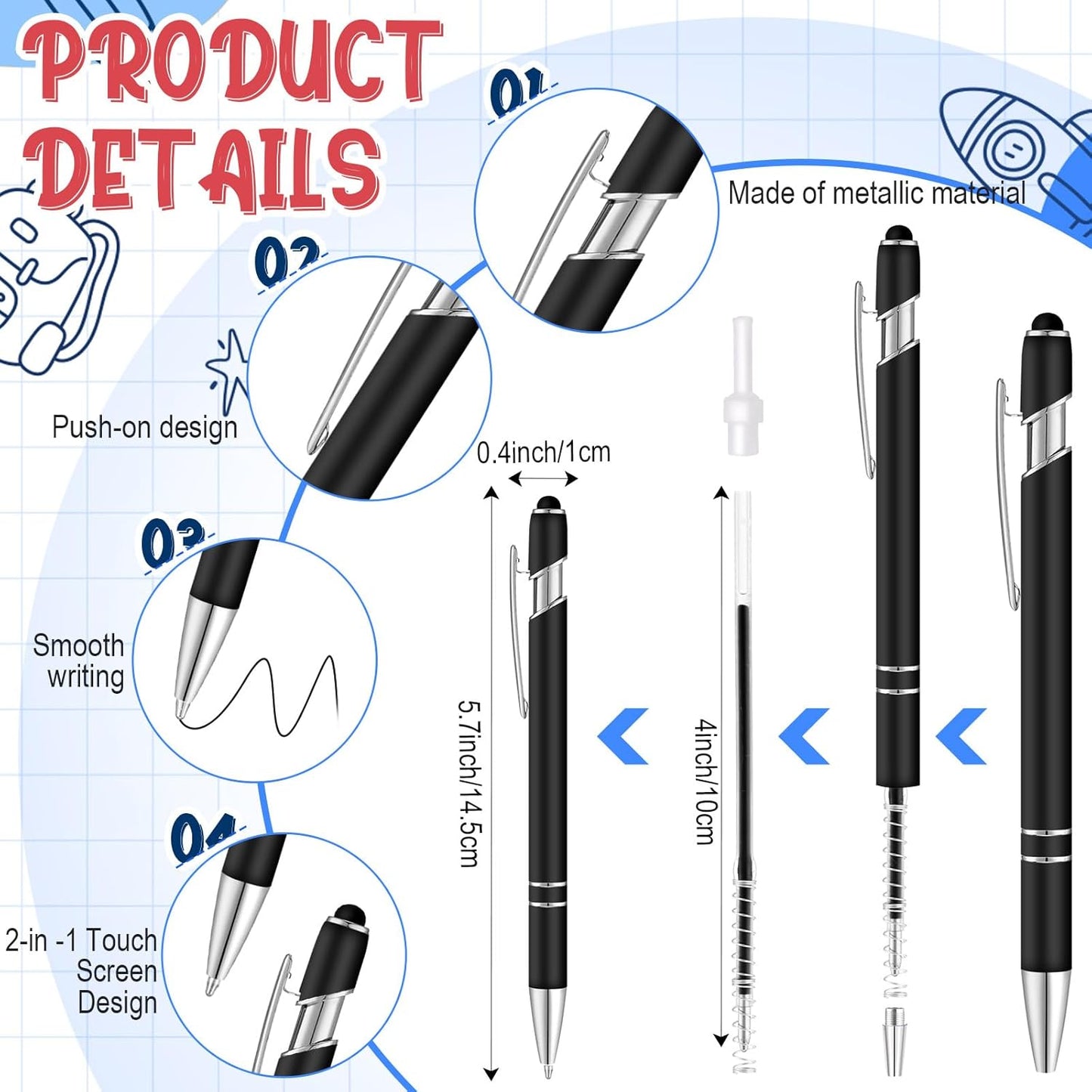 15 Pack Journal Notebook Bulk A5 Hardcover Notebook Classic Journal Set with Pen Holder with 15 Pcs Pens for School Business Work Travel Writing (Black)