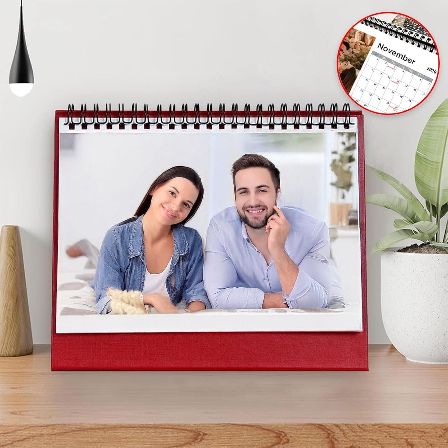 Custom Calendar 2026 for Home & Office - Print Your 13 Memories,Make Your Own Personalized Calendar Customized Christmas Gift &use your photo (Desk Calendar, 2 Packs)