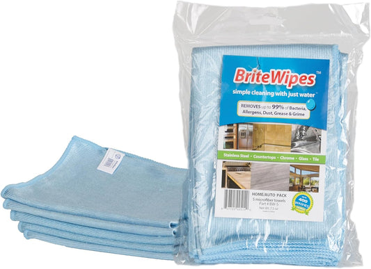 Brite & Clean BriteWipes® (Bright Wipes) Premium Microfiber Towels (5 Pack)