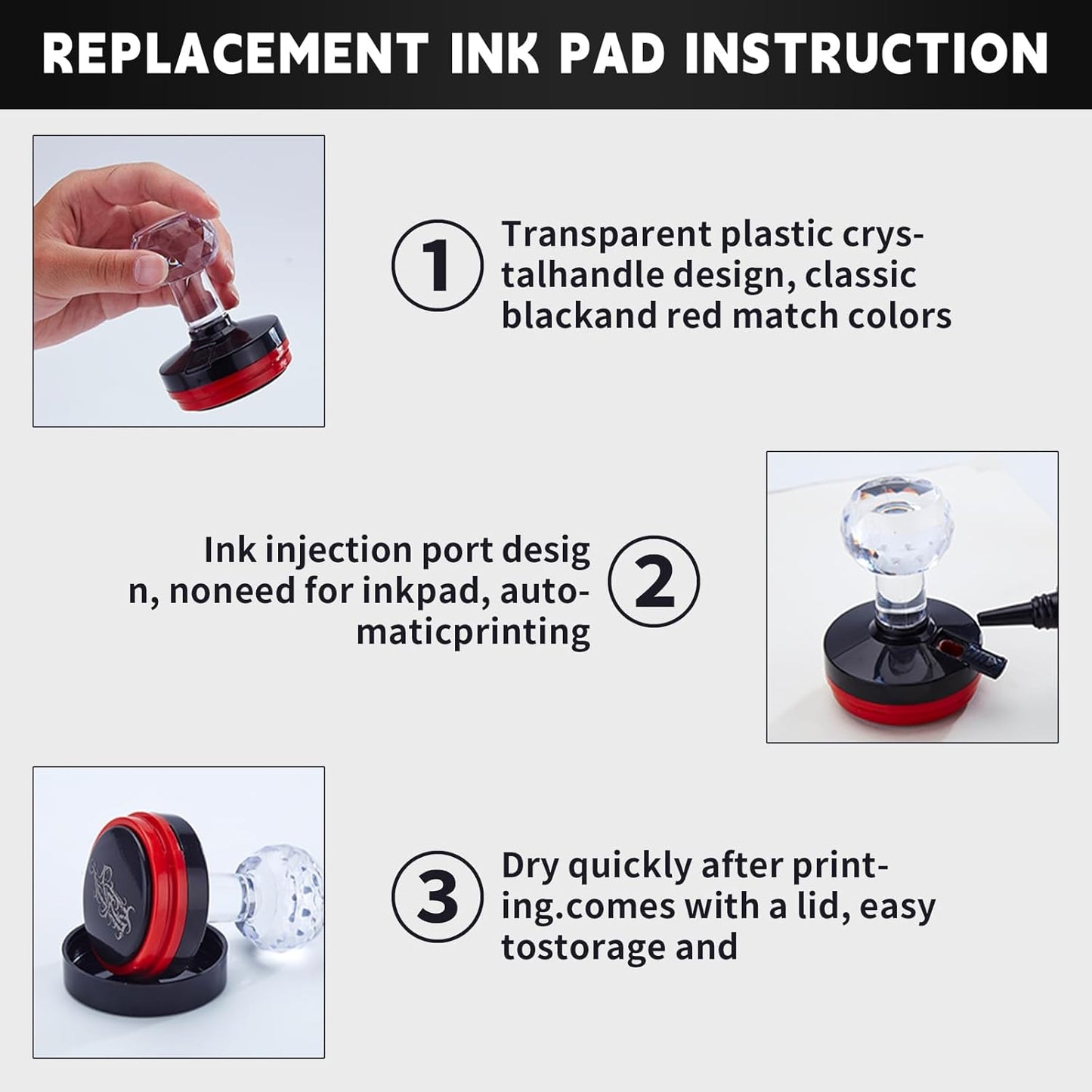 Custom Logo Self-Inking Stamp - Personalized Business Logo & Text Stamper | 5 Sizes | 7 Ink Color Options