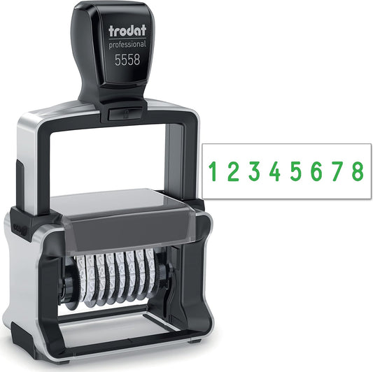 Rubber Stamp Creation Heavy Duty Numberer, 8 Digit Self-Inking Numbering Stamp 5mm Character Height