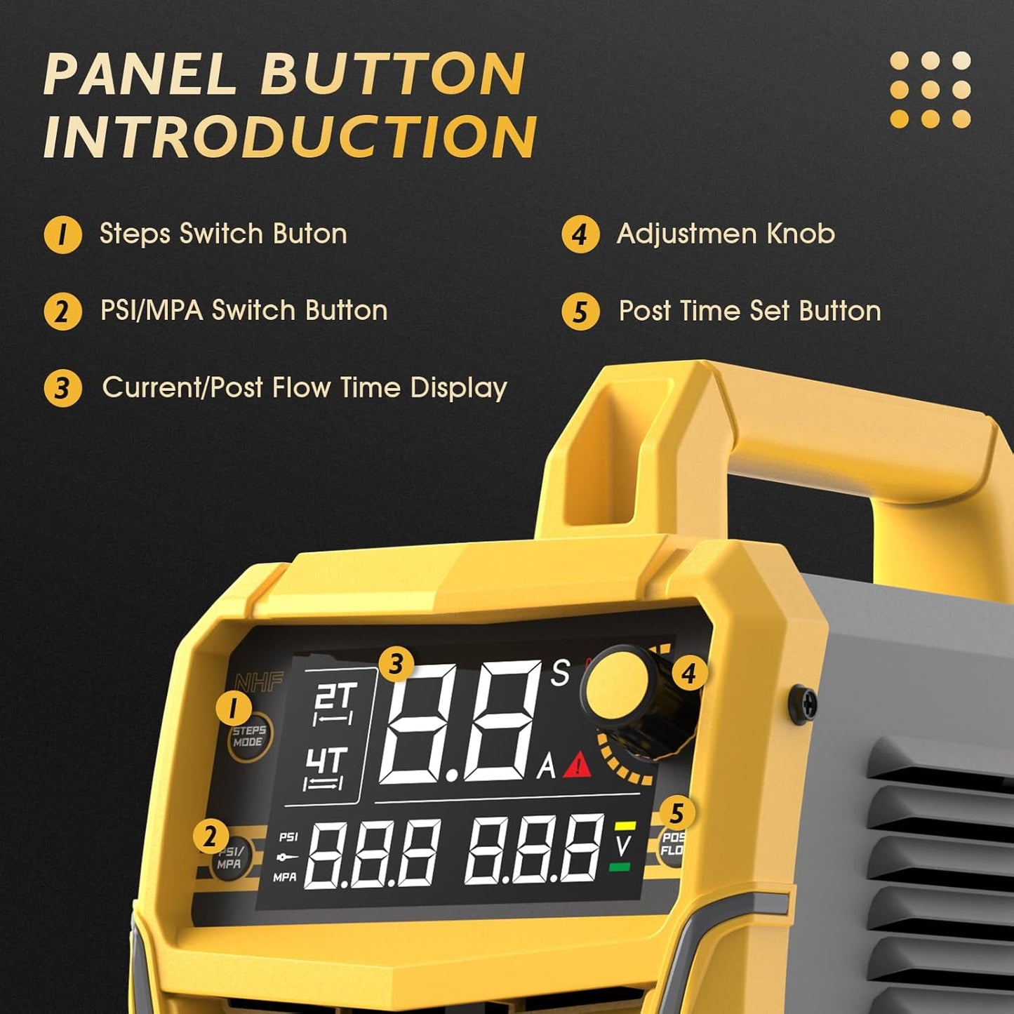TOOLIOM 50A Non High Frequency Plasma Cutter 110/220V Dual Voltage 2T/4T Cutting Machine 3/4" Clean Cut with Large Digital Display