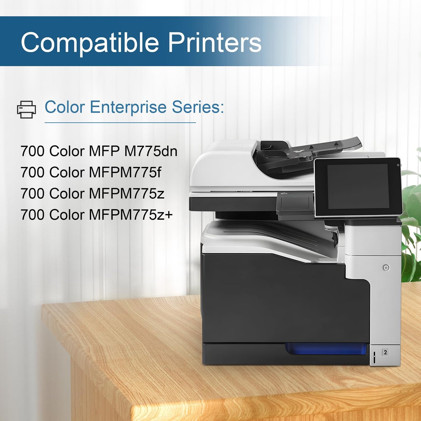 651A Toner Cartridges 4 Pack Compatible with 651A CE340A CE341A CE342A CE343A Toner Color Enterprise 700 MFP M775f M775z M775dn Printer Ink (Black, Cyan, Magenta, Yellow)