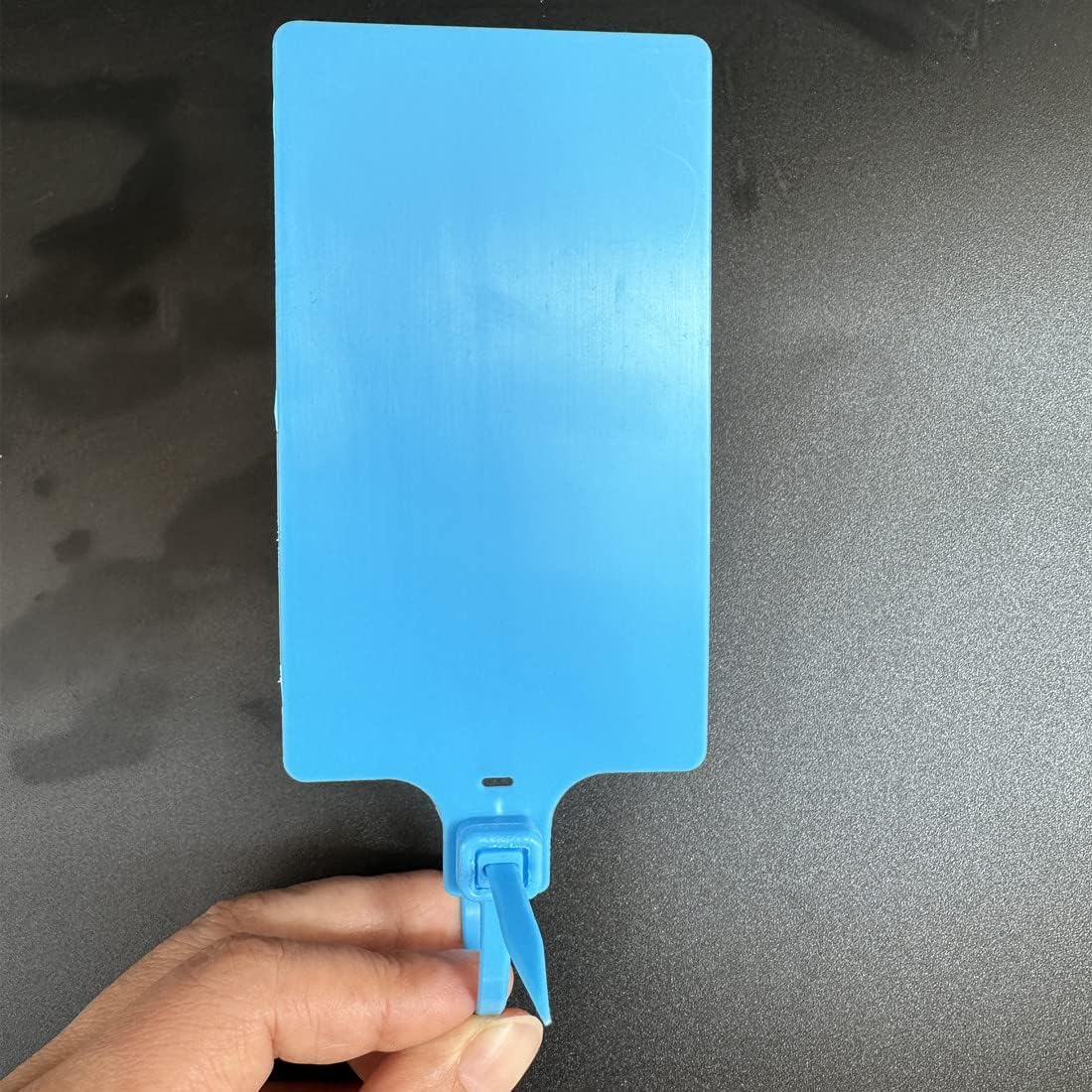 Blank Labeling Tags Waterproof Plastic Tags for Labeling Writeable Zip Tie Tag Seals 2.28"×3.94" 200pcs，Blue
