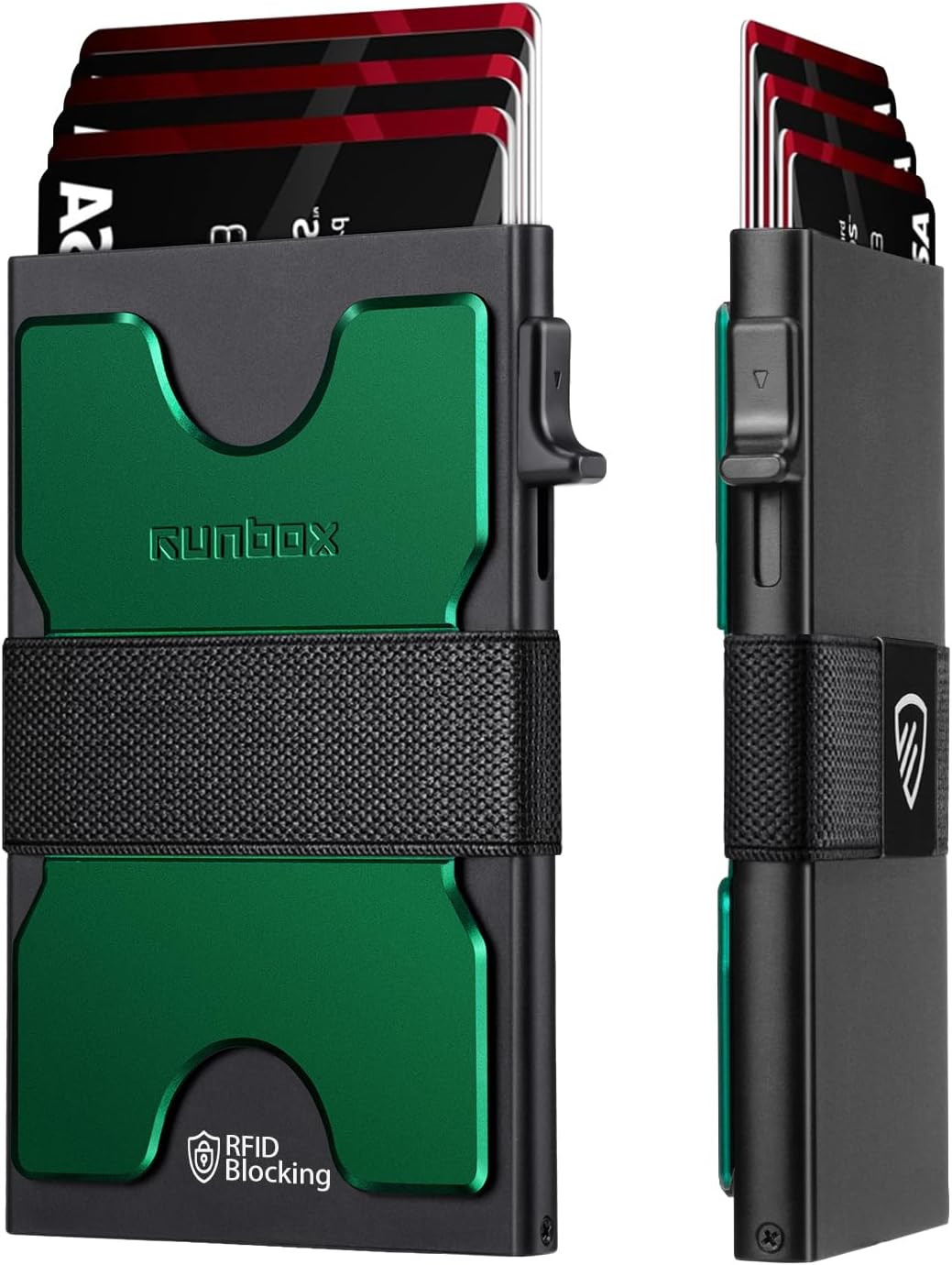 Mens Card Cases, Slim Card Holder Wallet for Men and Women, Minimalist RFID Blocking Wallet with Pop-Up Function, Thin Design, Metal Card Cases Holds 6+6 Cards, Gifts for Men, Men's Accessories