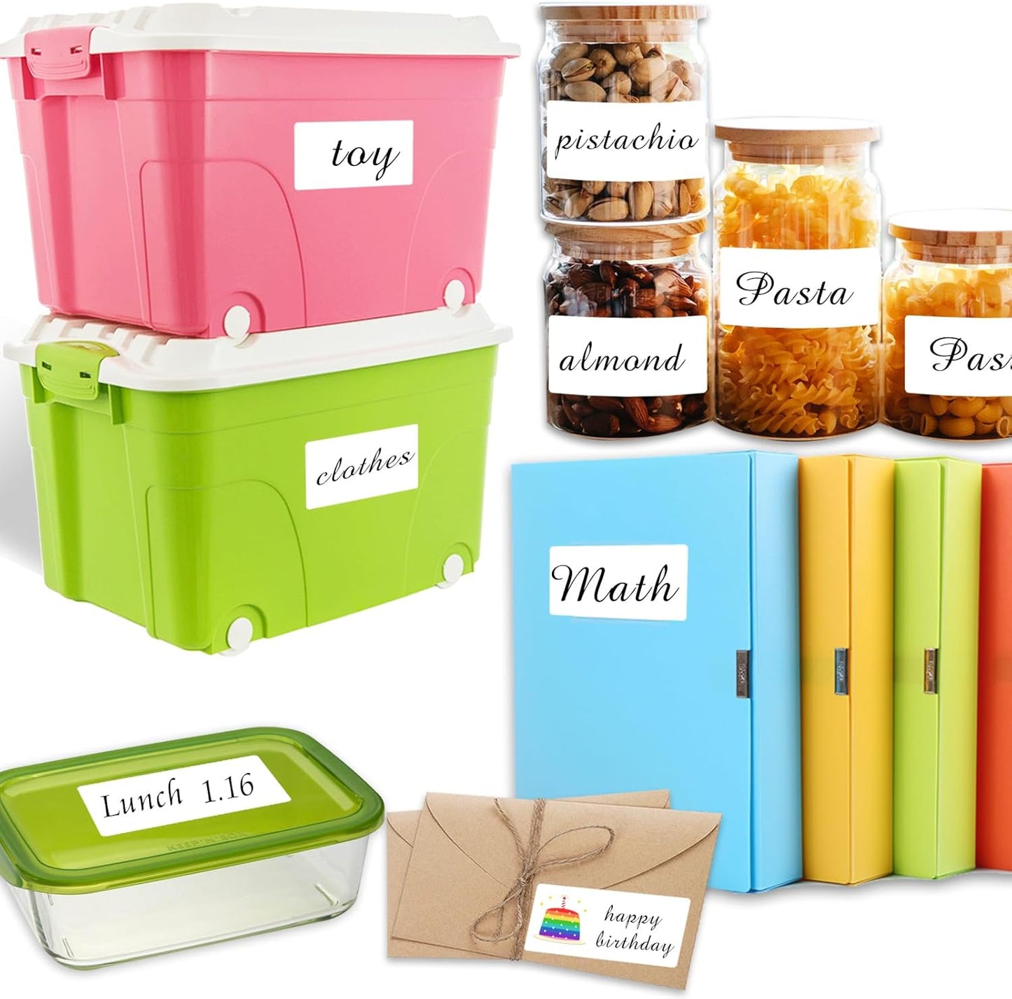 2×4 Inch Removable Blank Freezer Labels,Water/Oil/Tear Resistant/Ink Won't Smudge No Residue (105pcs,1 Bag)