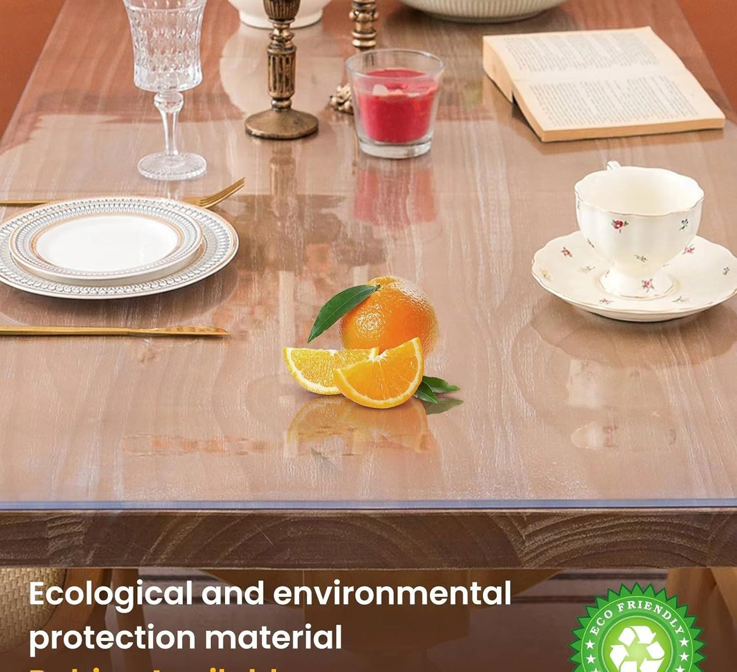 Clear Table Cover Protector 17 x 28 Inch, 2mm Thick Clear Desk Mat, Plastic Table Cover, Transparent Desk Cover, Desk Protector Mat for Desktop, Writing Desk