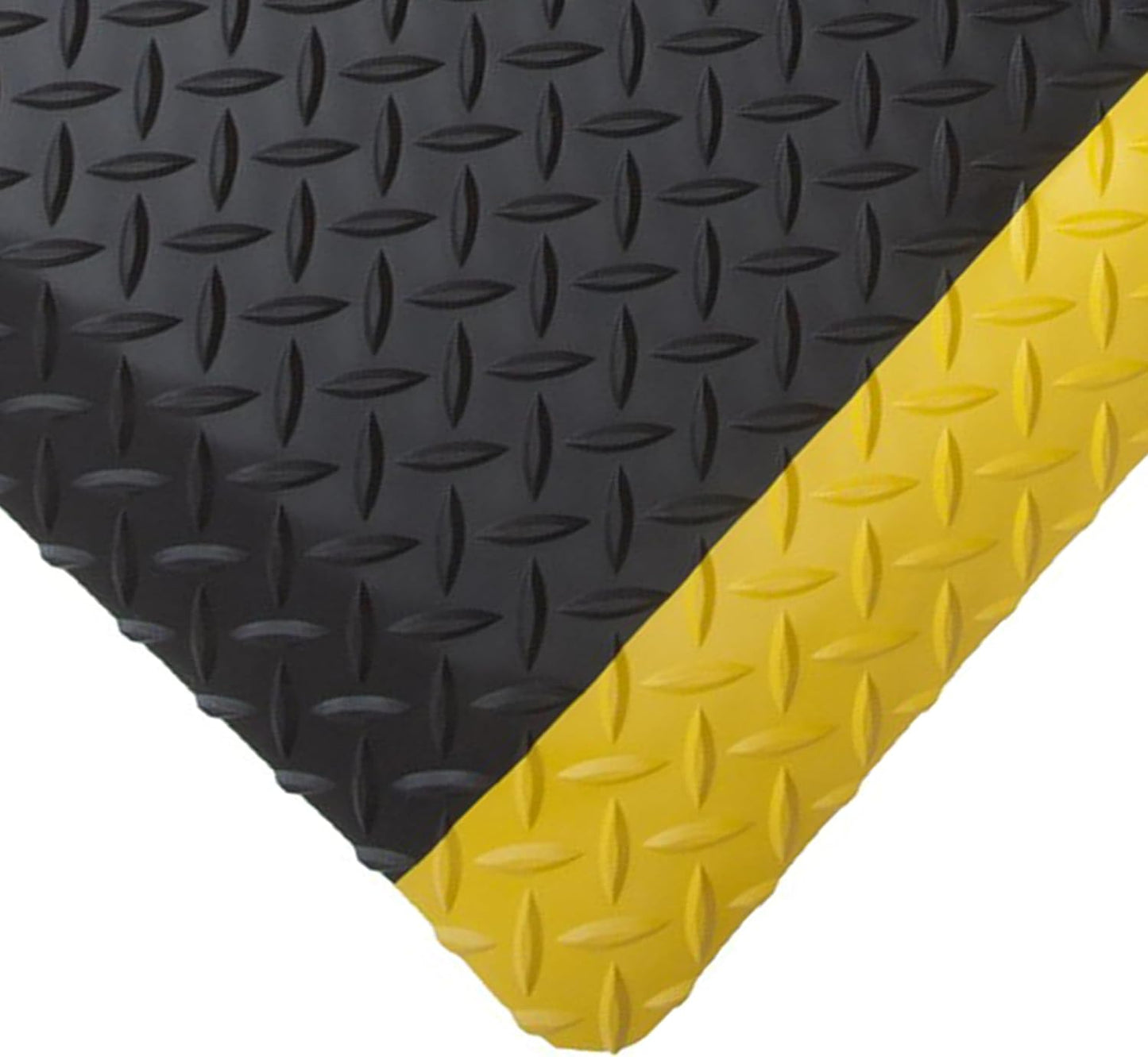 Rhino Mats, American Classic Diamond Anti-Fatigue Mats, Industrial Ergonomic Comfort Standing Mat for Work, Home, Garage, Office, Kitchen or Anywhere (Black/Yellow 1" Thick, 3 FT. x 19 FT.)