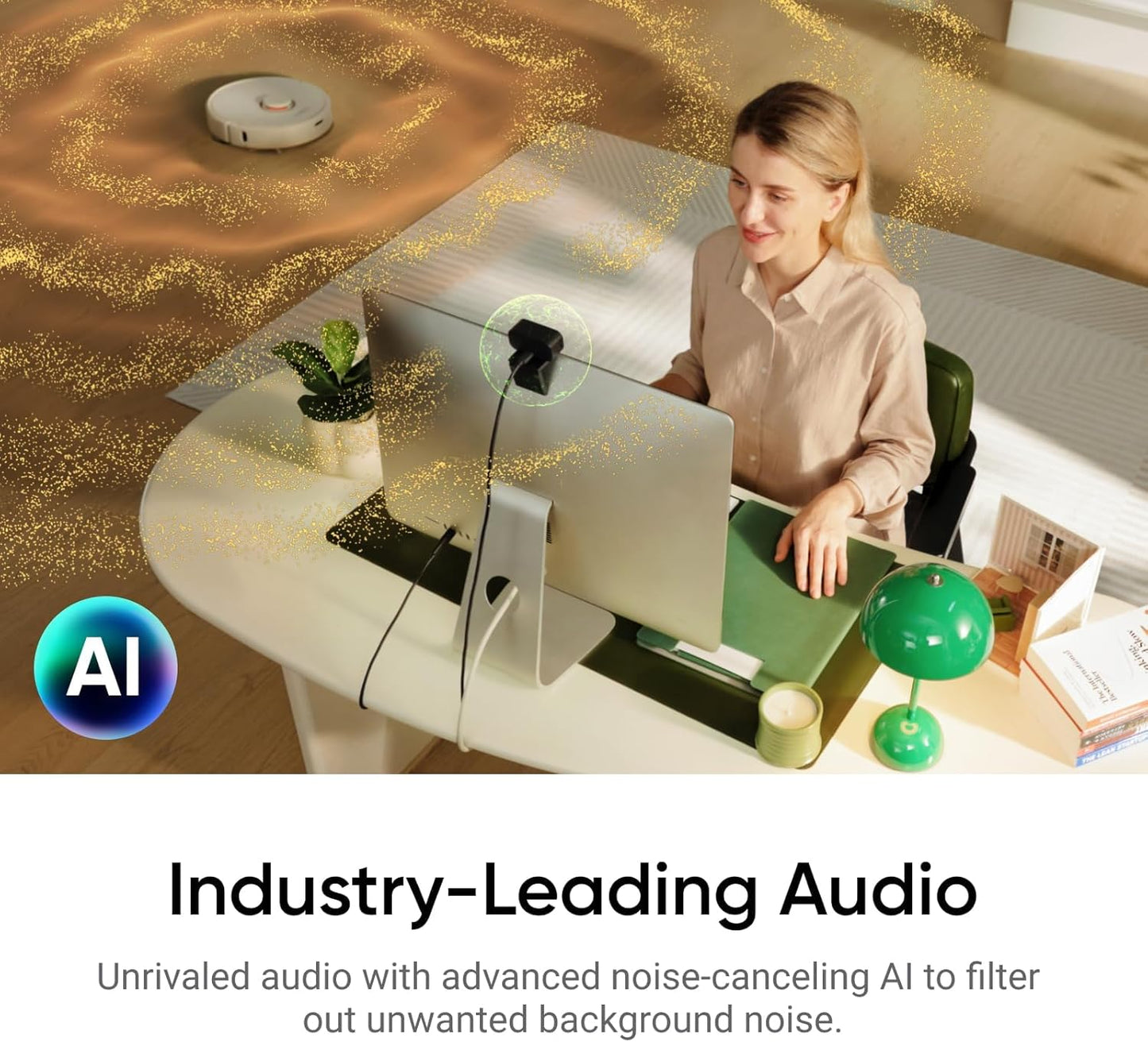 Insta360 Link 2C Tripod Bundle - 4K Webcam for PC/Mac, 1/2" Sensor, Auto Framing, HDR, AI Noise-Canceling Mic, Gesture Control for Streaming, Video Calls, Gaming, Works with Zoom, Teams, Twitch & More