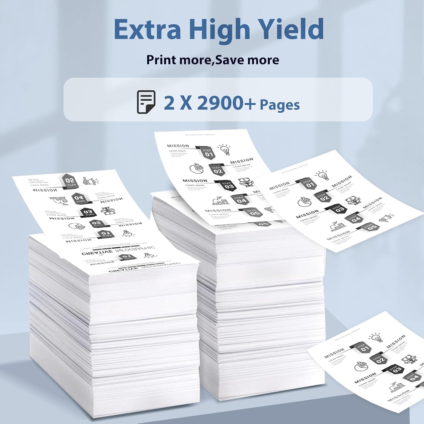 148A Toner Cartridges 2-Pack (with Chip) Compatible 148A 148X W1480A W1480X Toner Cartridges with HP Pro 4001dw 4001dn 4001n MFP 4101fdw 4101fdn Printer (Black, 2pack, 2X 2,900 Pages )