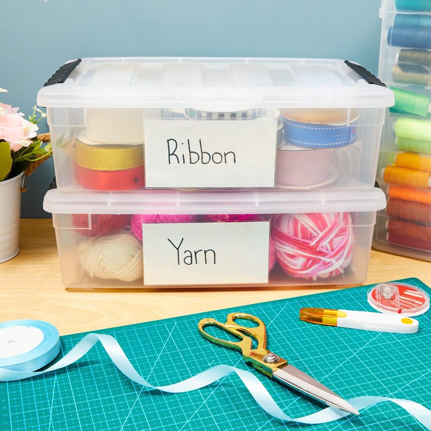 Juvale 100-Pack Clear Index Card Pockets - 3.6 x 5.25 in Plastic Sleeves - Adhesive Label Pockets for Storage Bin & Shelf Labels