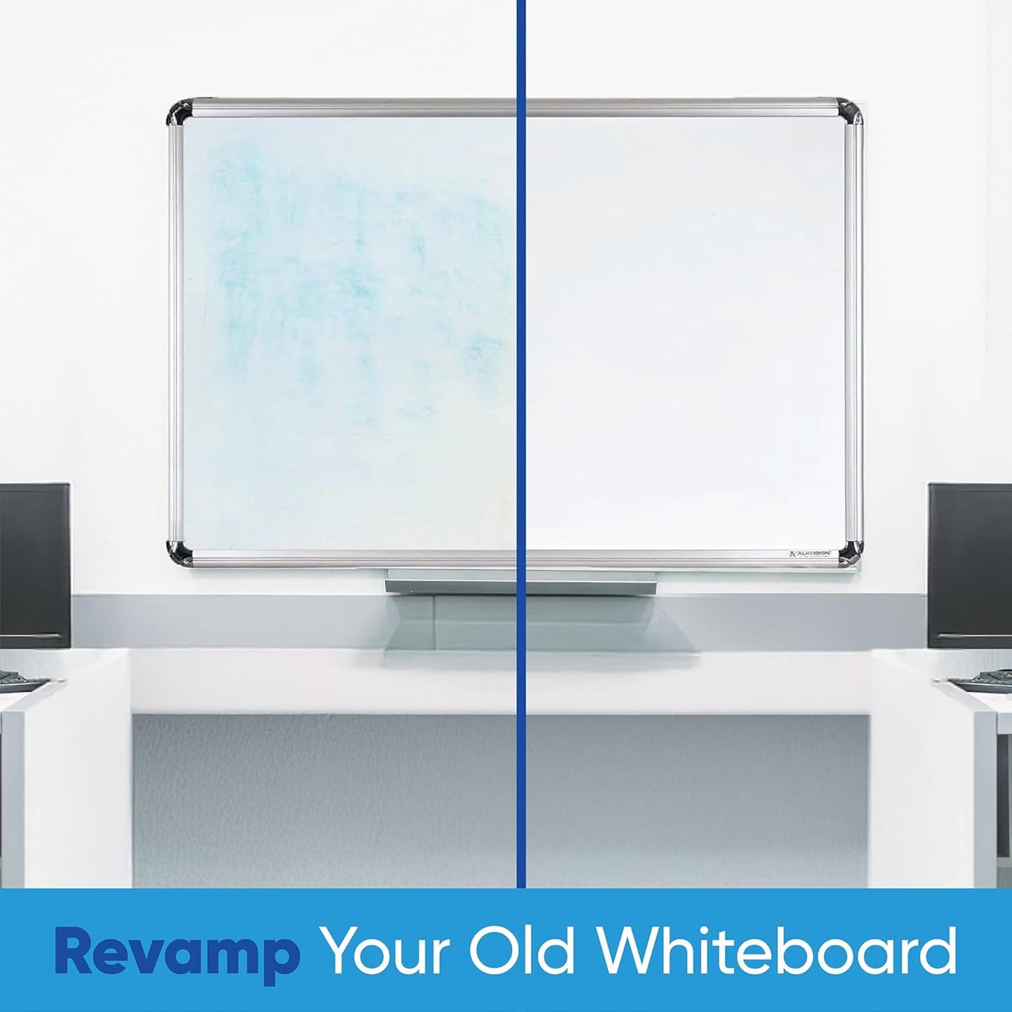 Dry Erase Whiteboard Film Surface 80" x 24" for Walls, Doors Tables Chalkboards Whiteboards No Ghosting Peel and Stick White Board Sticker, Stain-Proof Self-Adhesive Whiteboard Paper