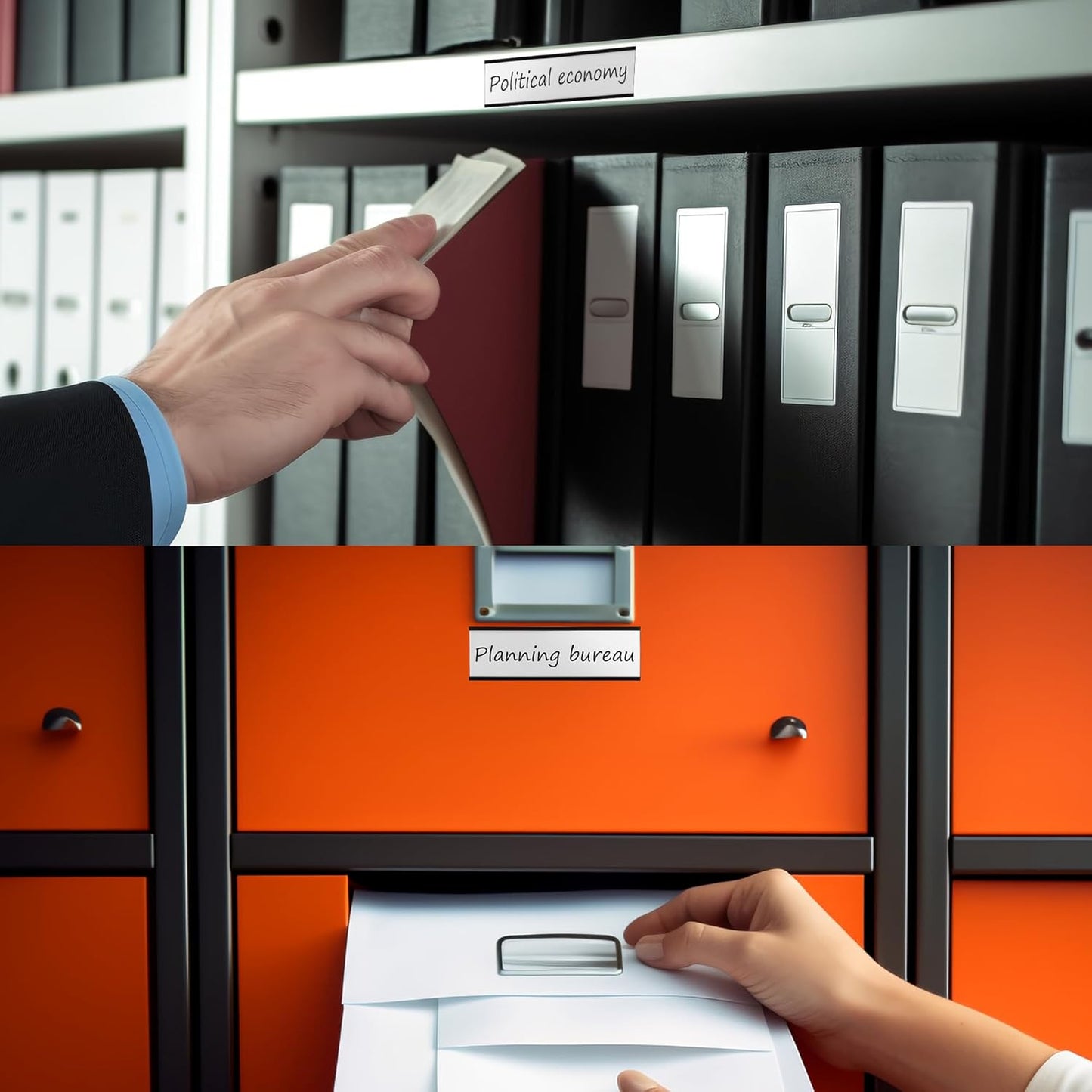 Realth C Channel Magnetic Label Holders 10 Pack 3'' x 5'' with Paper Inserts and Clear Plastic Protectors, Magnetic Data Card Holders File Cabinet Labels for Metal Racks and Shelves