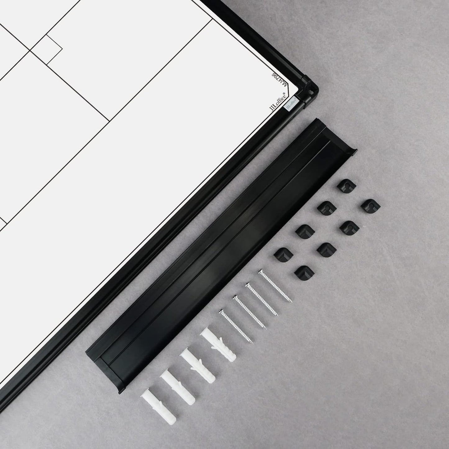 JILoffice Magnetic Dry Erase Calendar Whiteboard, 4 Month White Board Planner 36 X 24 Inch, Black Aluminum Frame Wall Mounted Board for Office Home and School