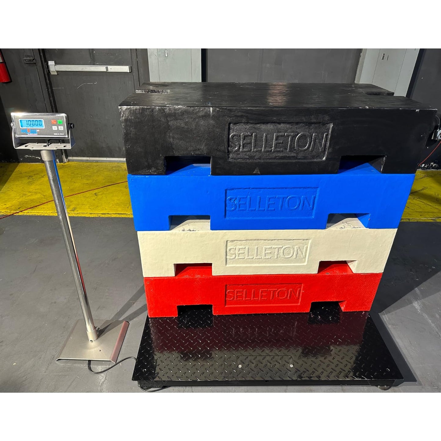 SellEton SL-4040-2.5k-NN 40" x 40" Industrial Floor Scale | 2,500 lbs x 0.5 lb l Warehouse Pallets