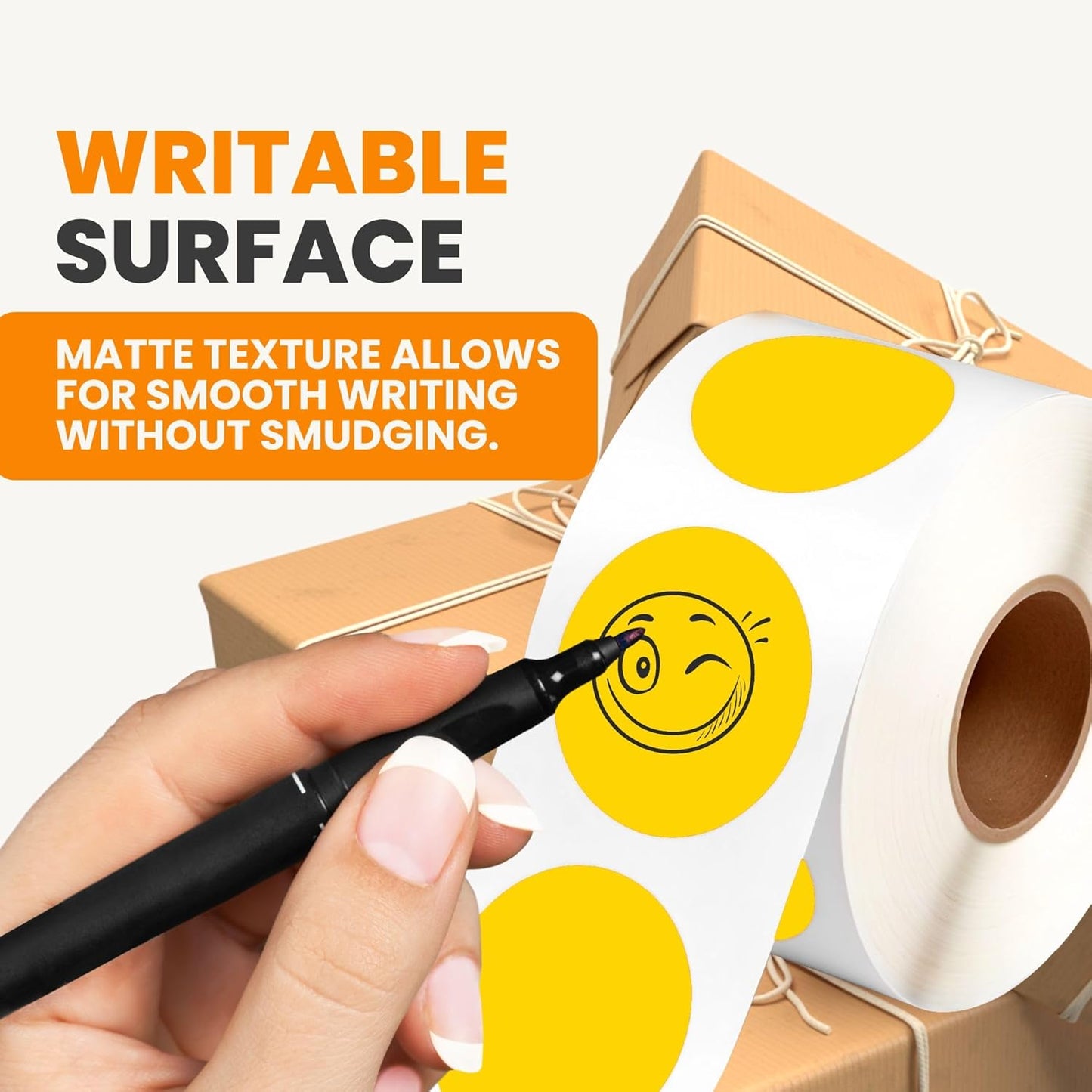 Performore 2 Inch Dot Matte Yellow Color Code Labels for Color Coding and Organization, Round Coloured Easy to Peel, Strong Self Adhesive Dot Stickers, 500 Stickers Per Roll